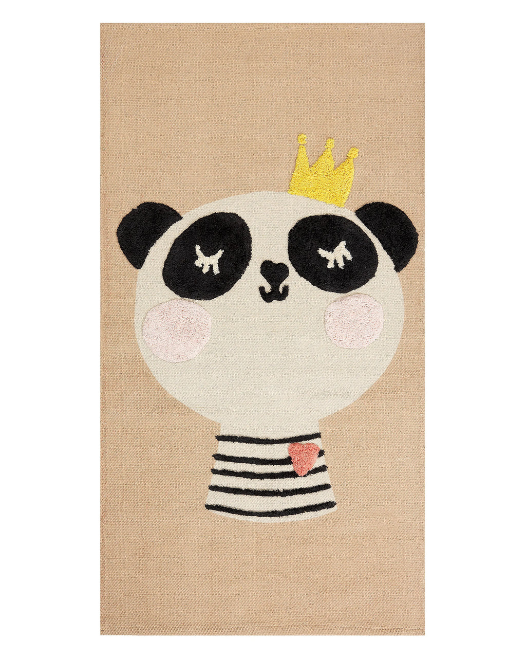 Tappeto per bambini BUNAN Beige 80 x 150 cm Cotone