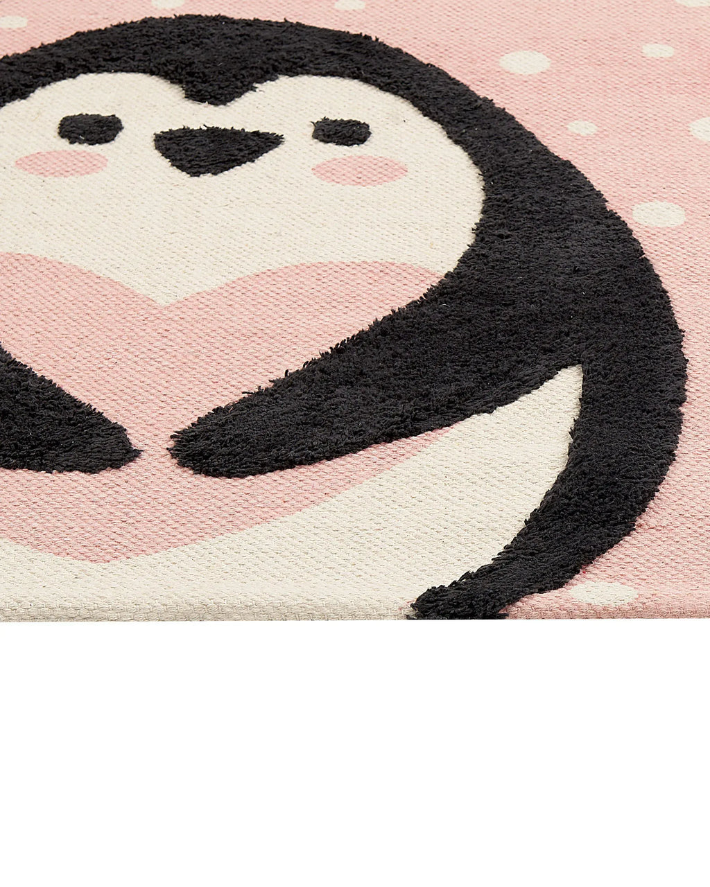Tapis enfant rose 80 x 150 cm coton