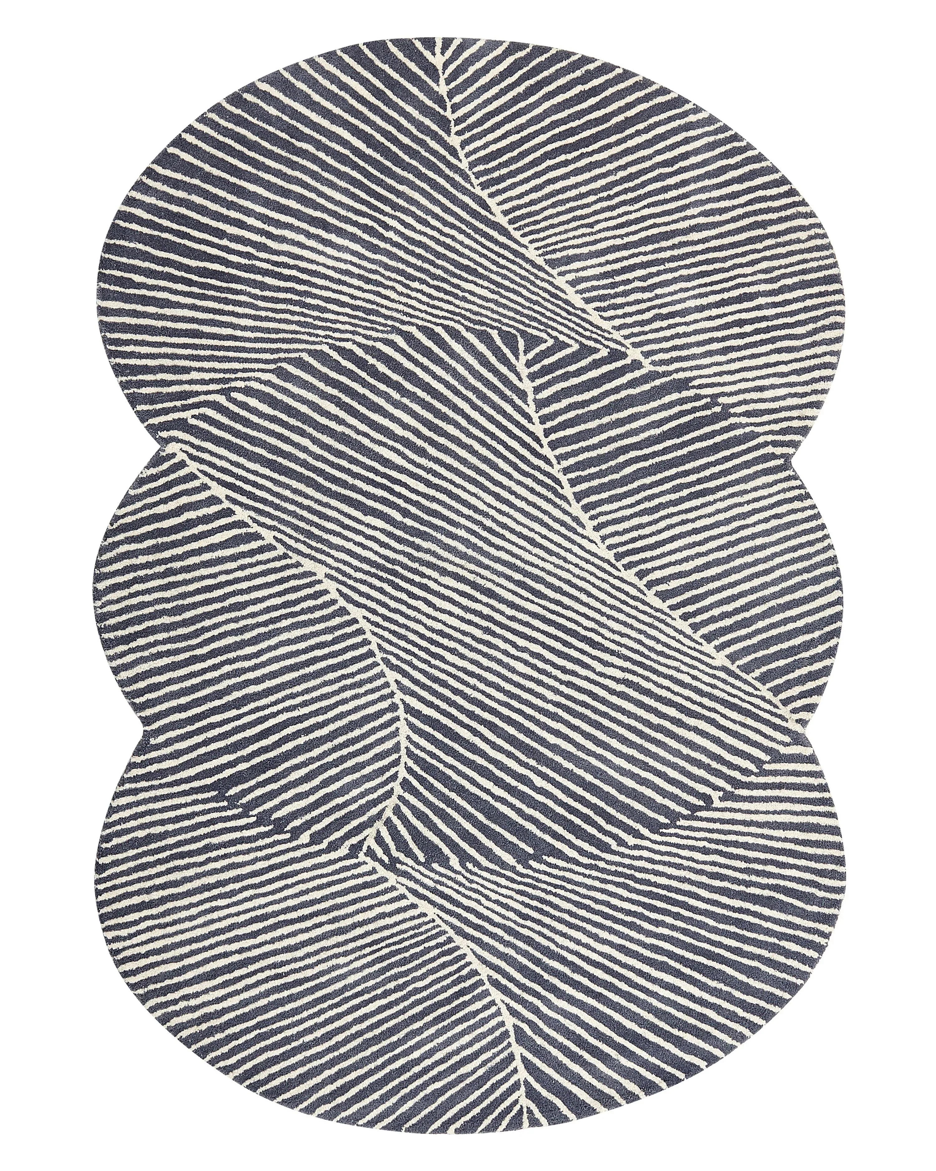 Tappeto ZABOL Grigio grafite 140 x 200 cm Lana