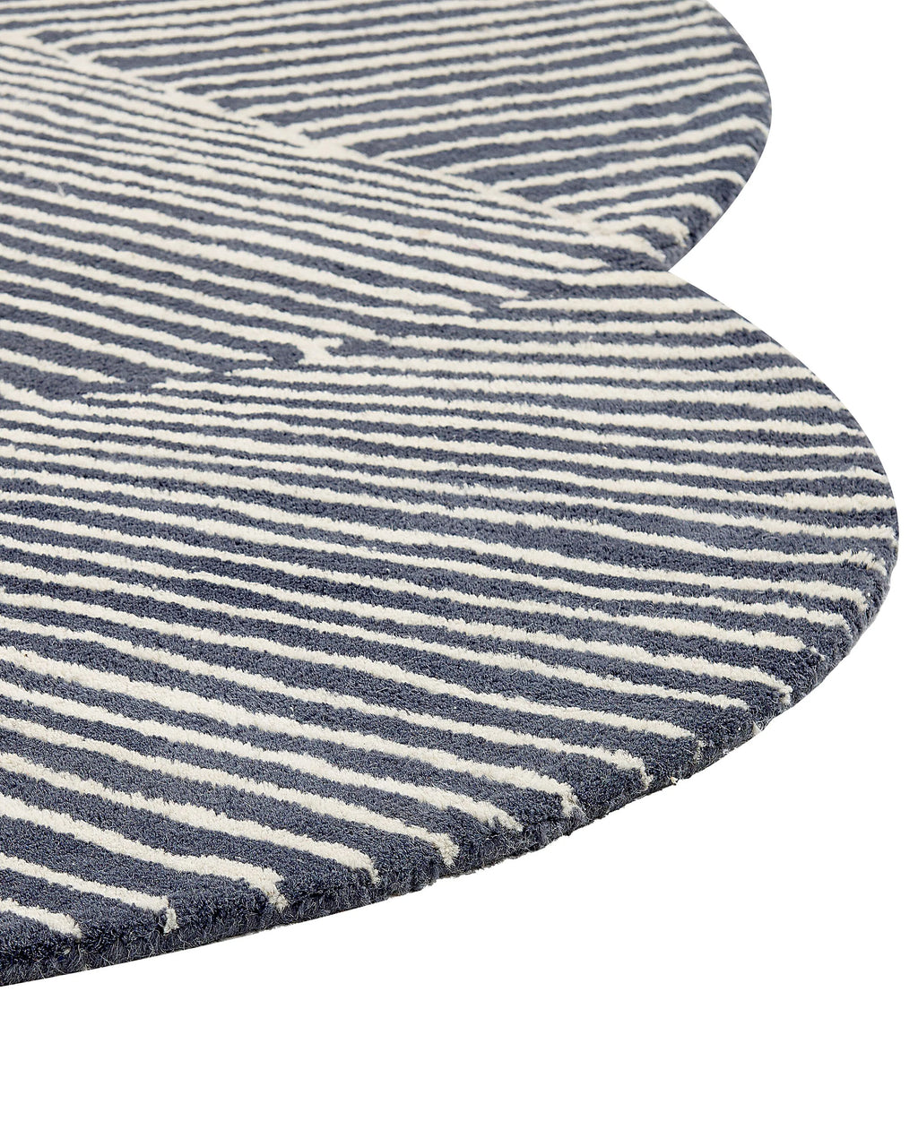 Tapis gris graphite 140 x 200 cm Laine