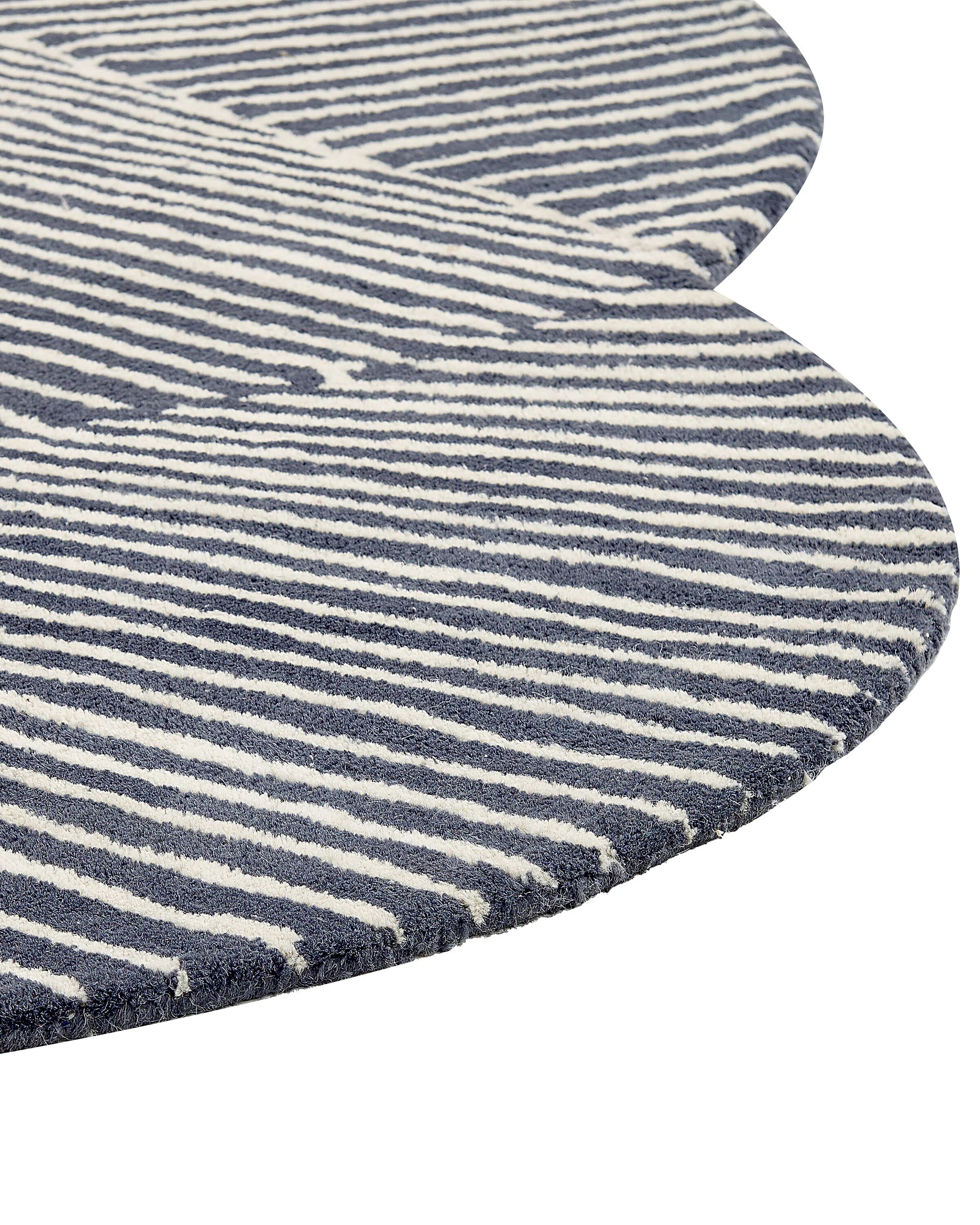 Tapis gris graphite 140 x 200 cm Laine