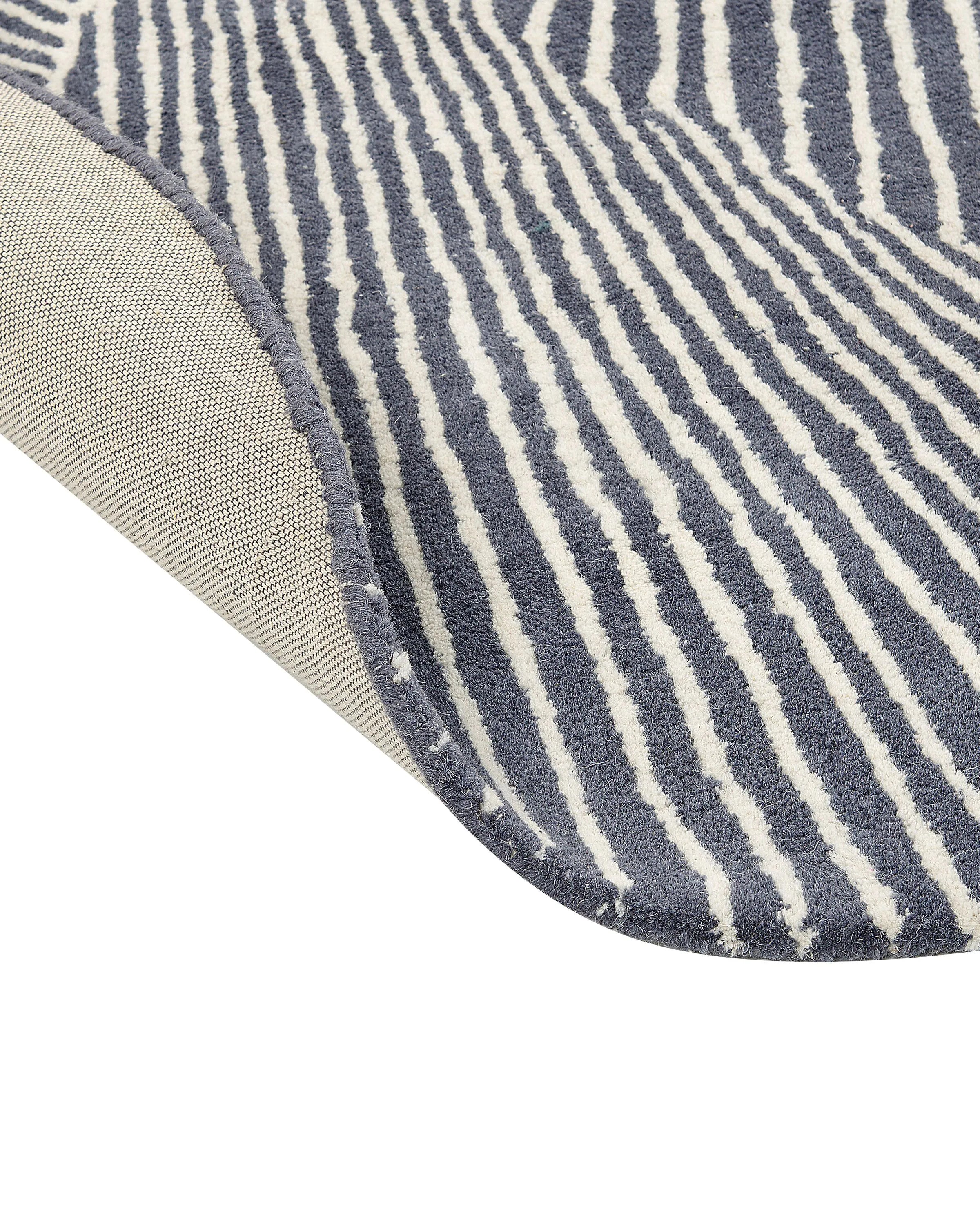 Tapis gris graphite 140 x 200 cm Laine