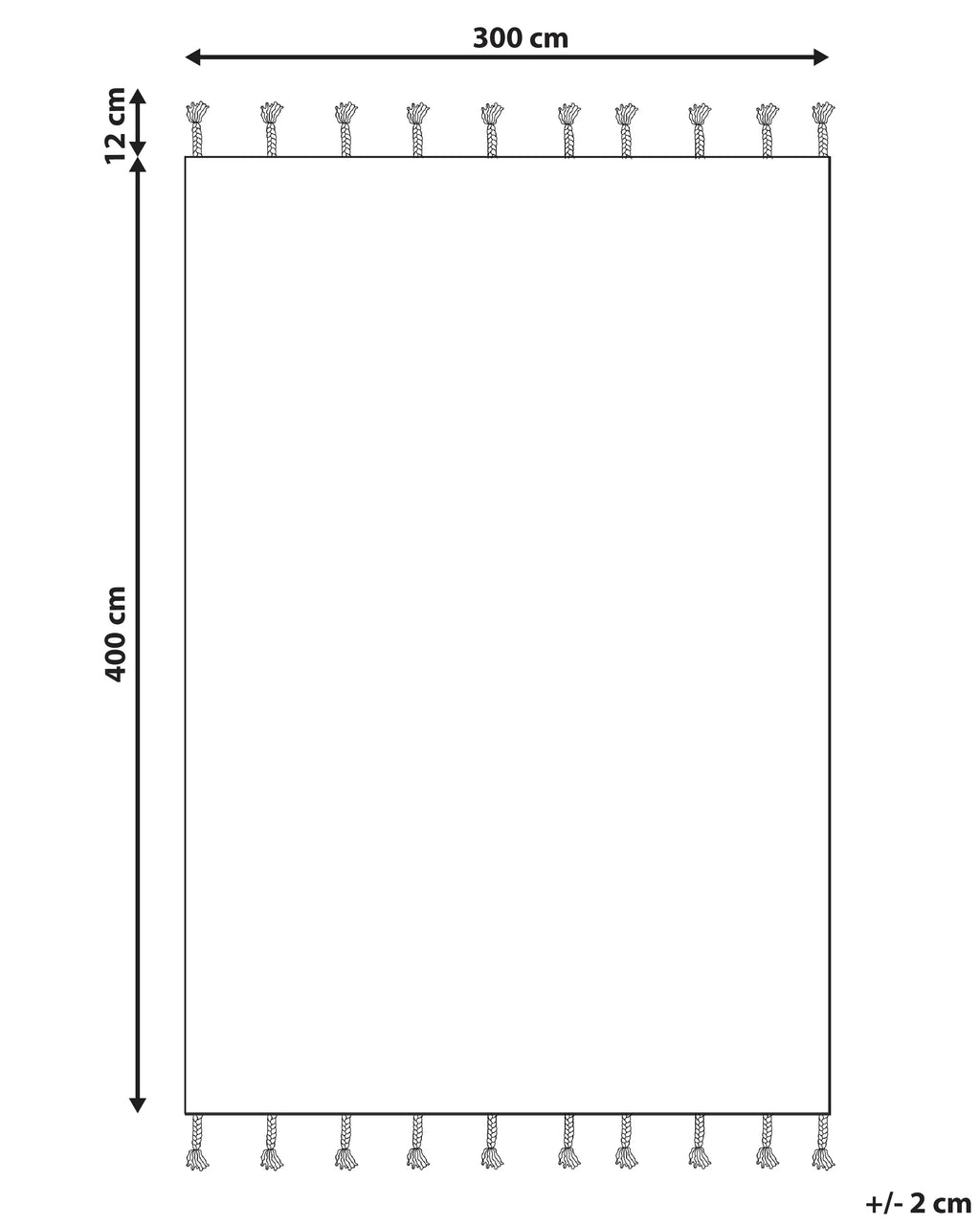 Tapis multicolore 300 x 400 cm Coton