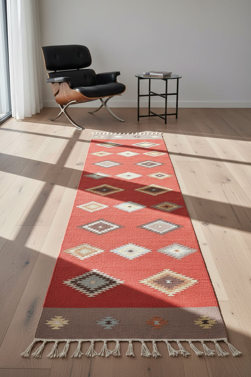 Tappeto LORUT Multicolore 80 x 300 cm Cotone Kilim