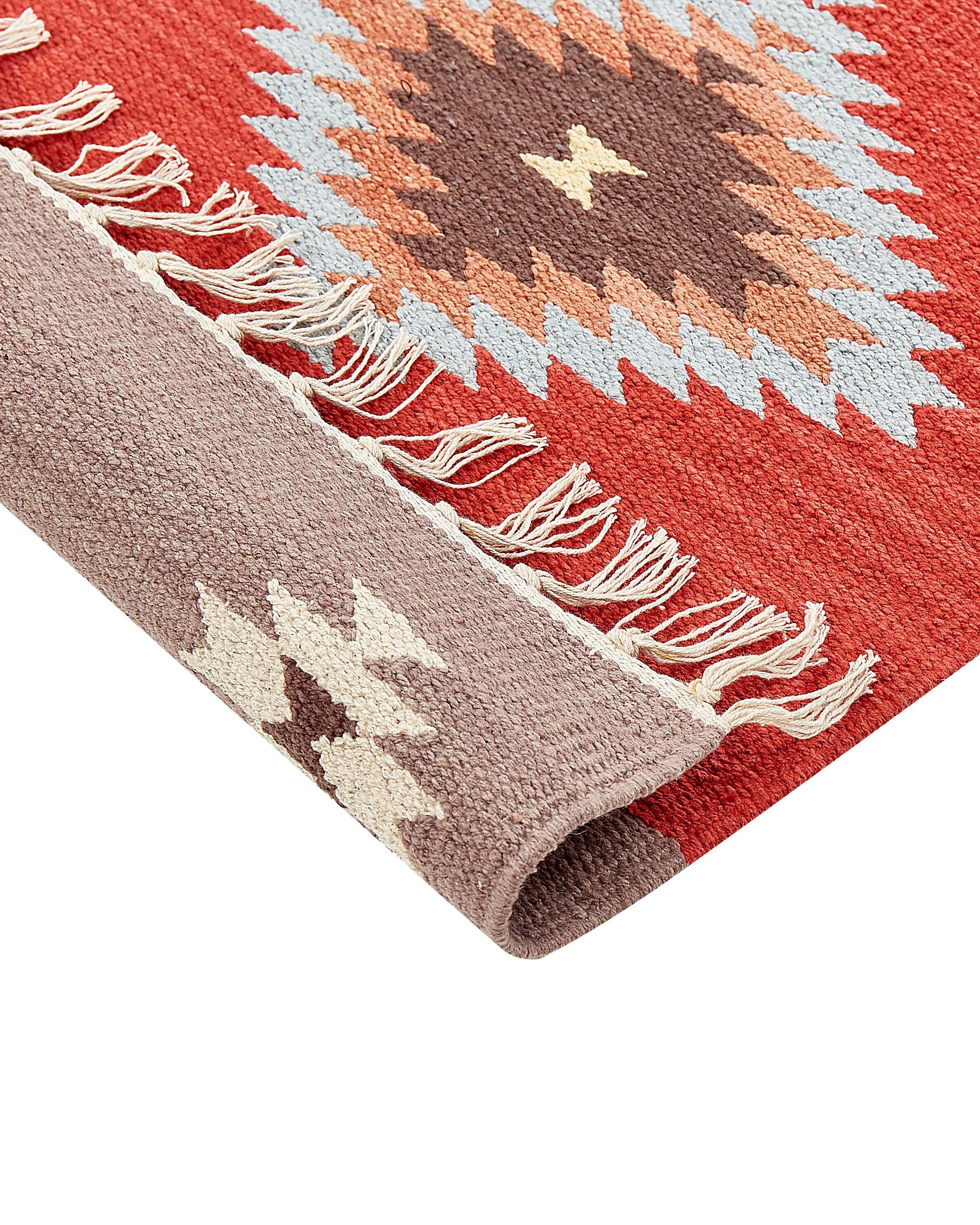 Tapis multicolore 80 x 300 cm Coton Kilim