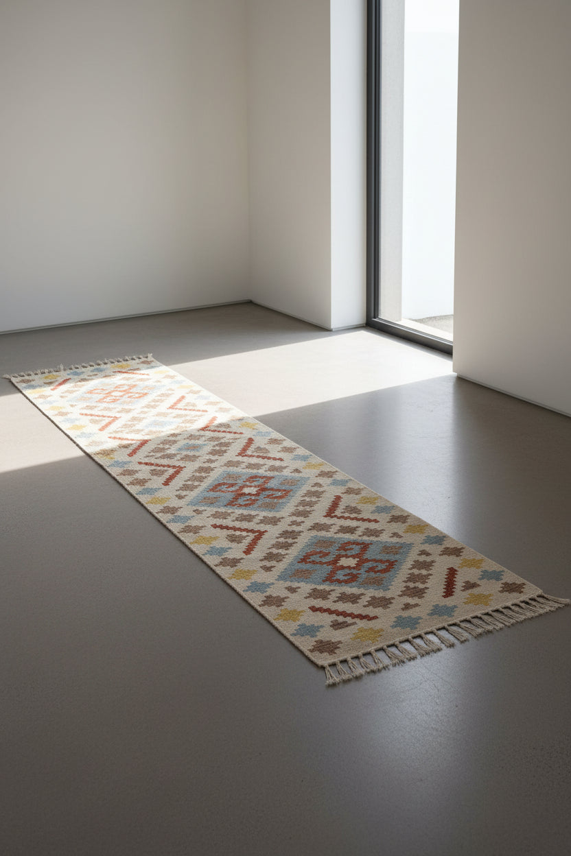 Tappeto ATAN Multicolore 80 x 300 cm Cotone Kilim