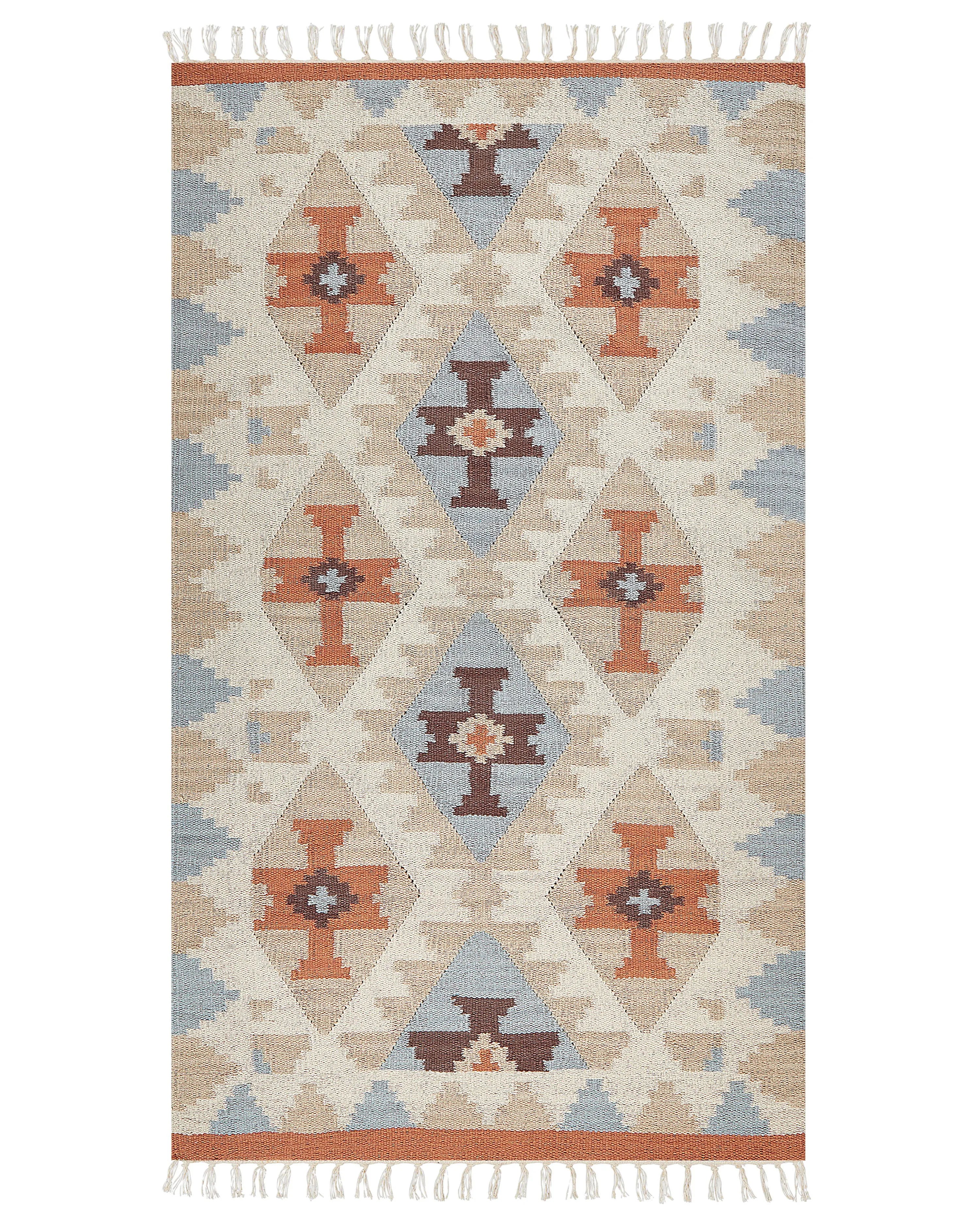 Tappeto DILIJAN Multicolore 80 x 150 cm Cotone Kilim