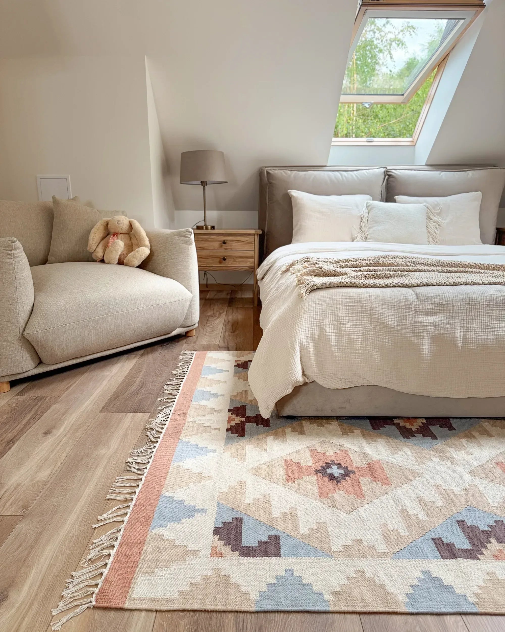 Tapis multicolore 160 x 230 cm Coton Kilim