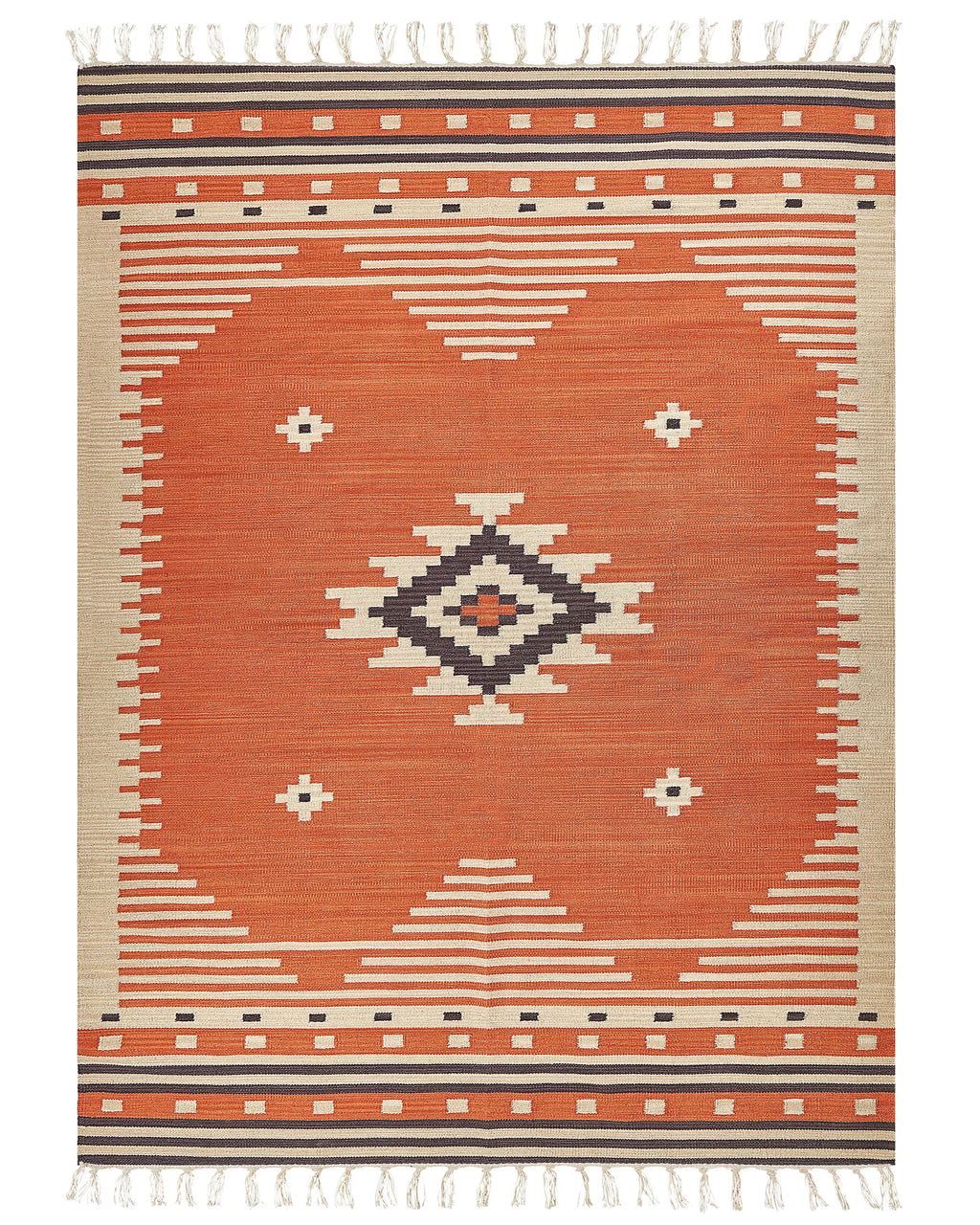 Tappeto GAVAR Arancione 160 x 230 cm Cotone Kilim
