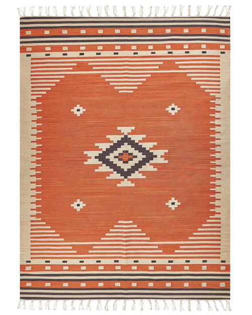 Tappeto GAVAR Arancione 160 x 230 cm Cotone Kilim