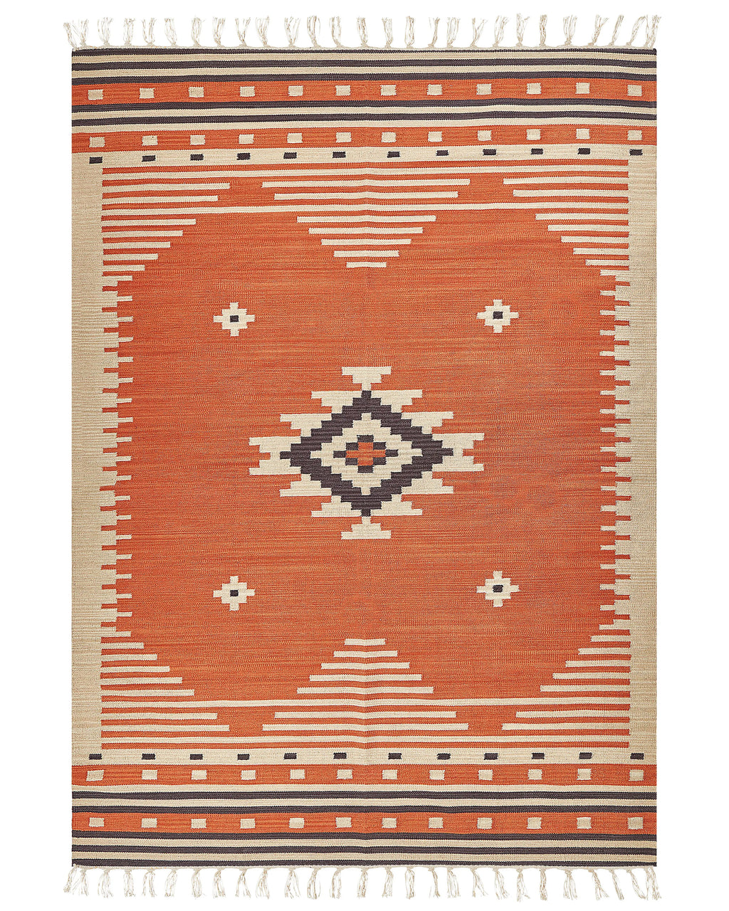 Tappeto GAVAR Arancione 200 x 300 cm Cotone Kilim