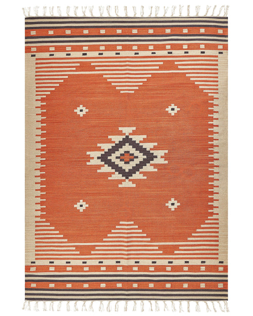 Tappeto GAVAR Arancione 200 x 300 cm Cotone Kilim