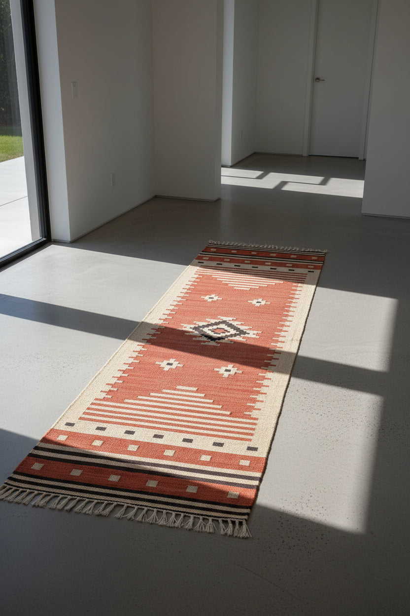 Tappeto GAVAR Arancione 80 x 300 cm Cotone Kilim