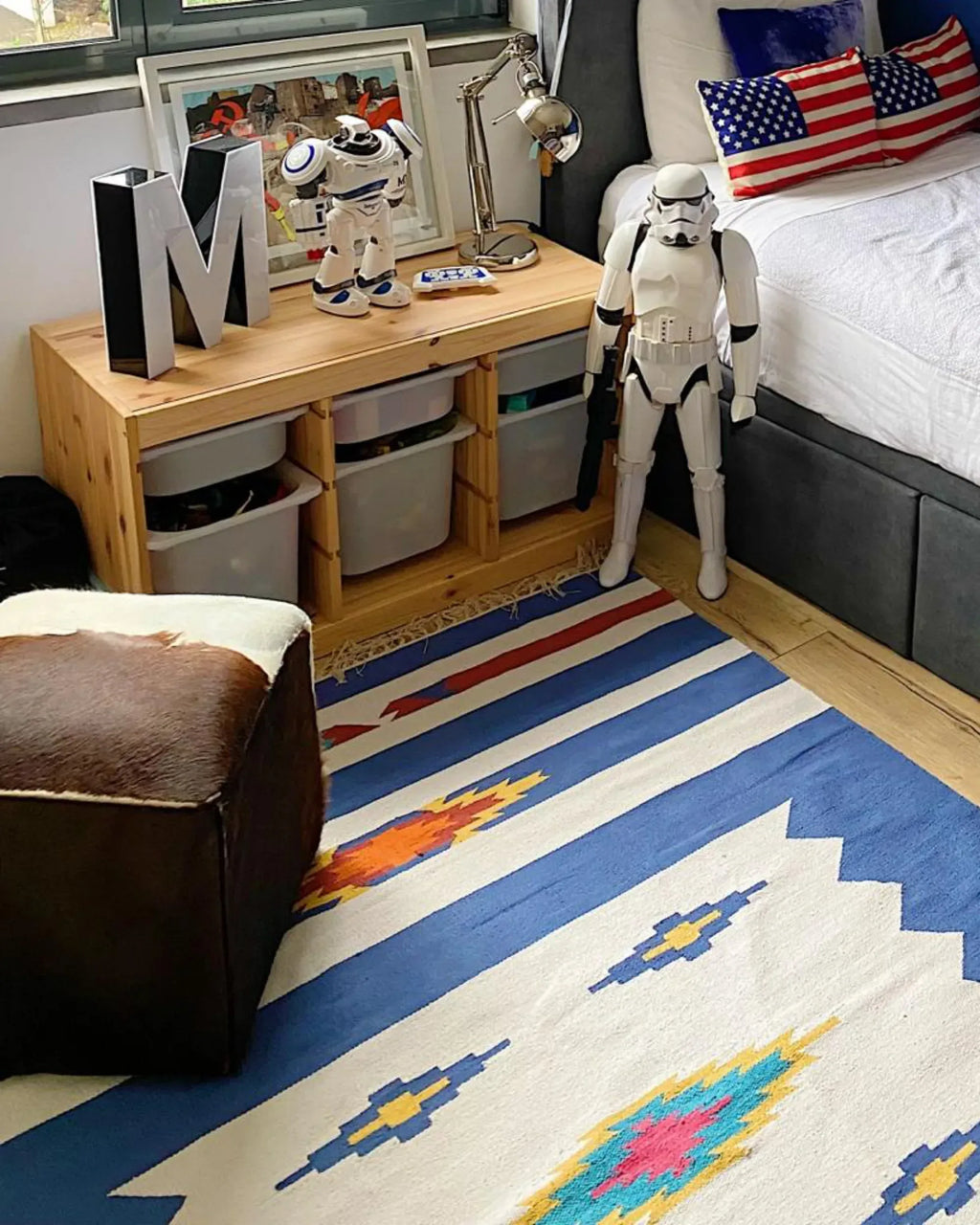 Tapis multicolore 200 x 300 cm Coton Kilim