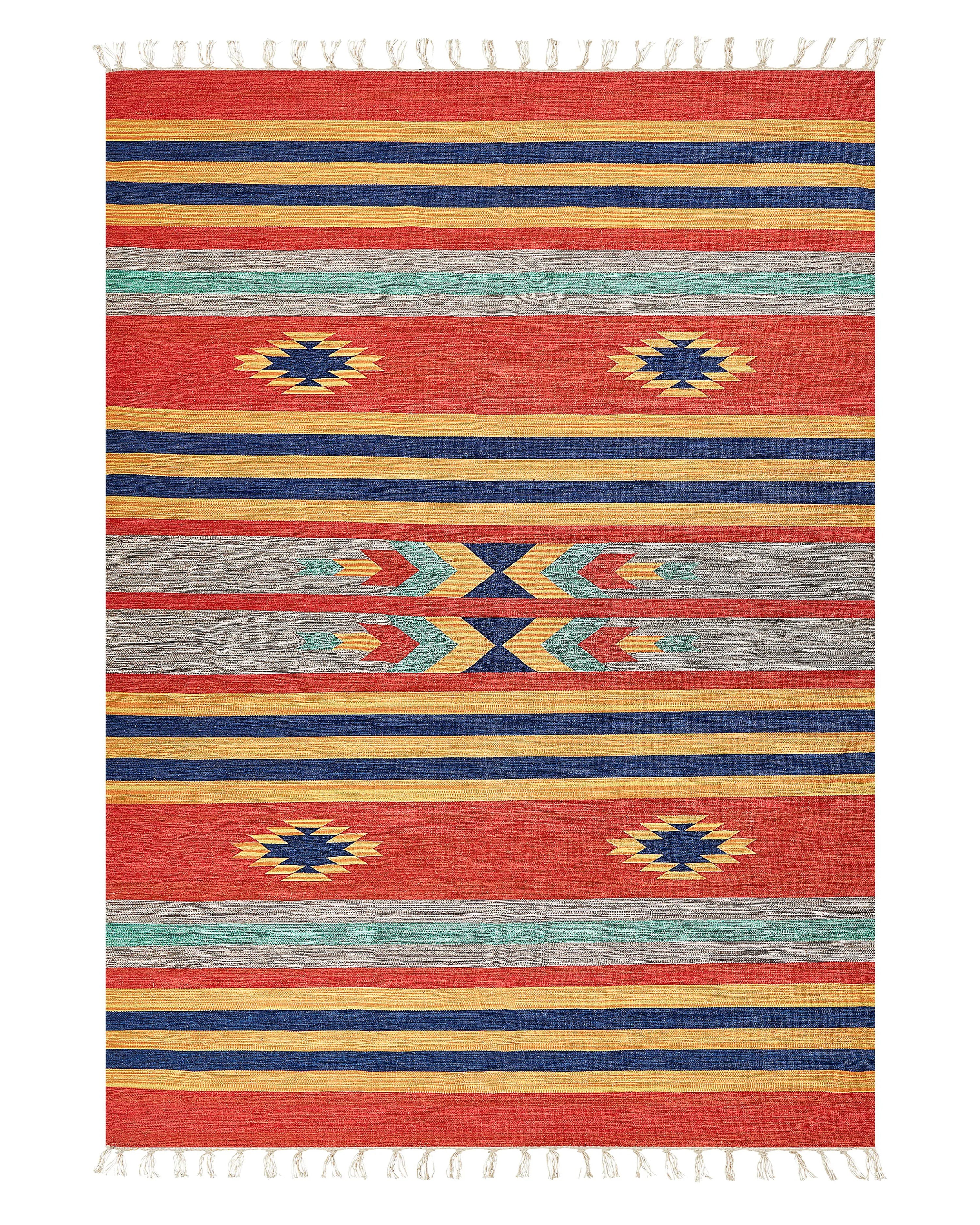 Tappeto HATIS Multicolore 140 x 200 cm Cotone Kilim