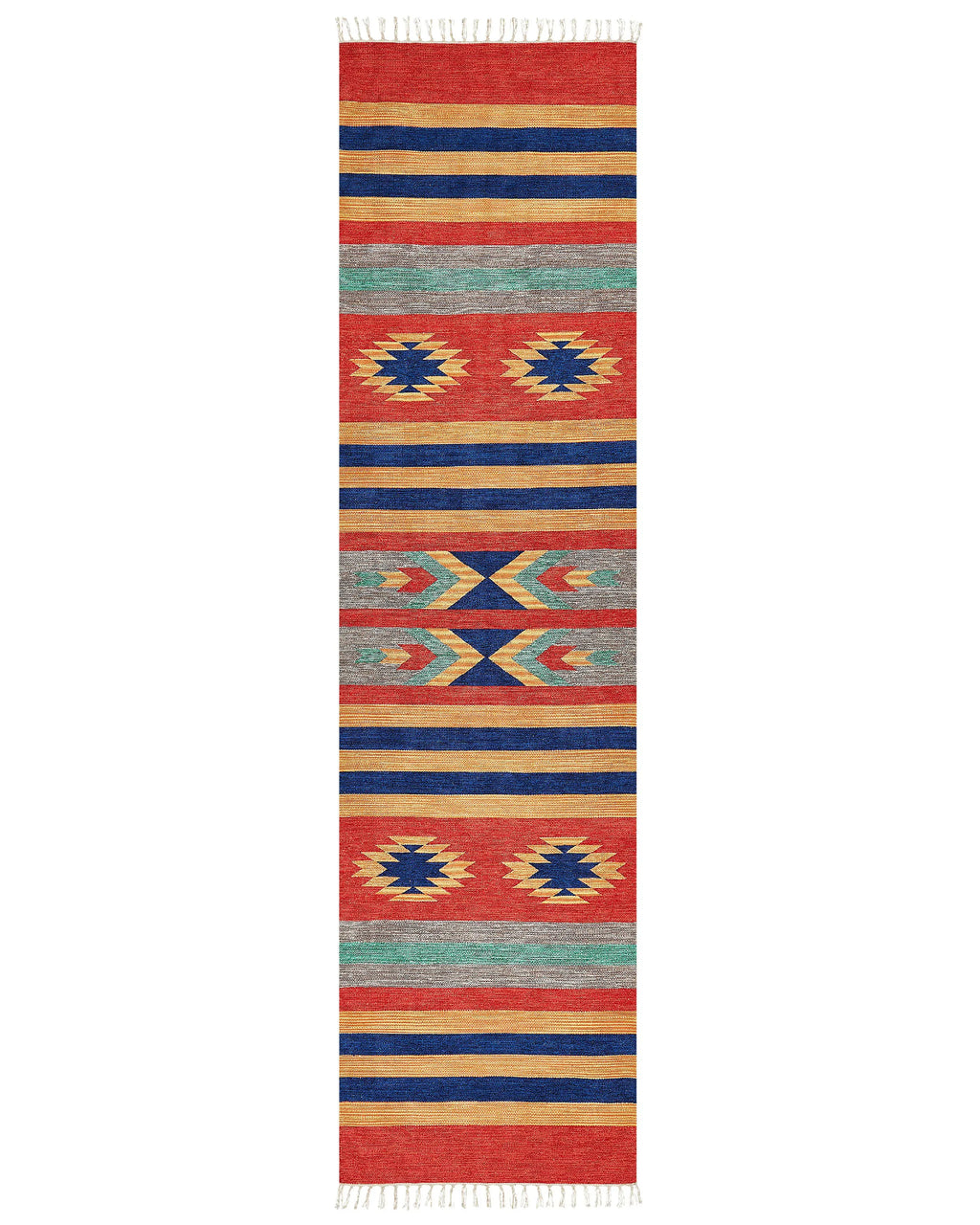 Tappeto HATIS Multicolore 80 x 300 cm Cotone Kilim