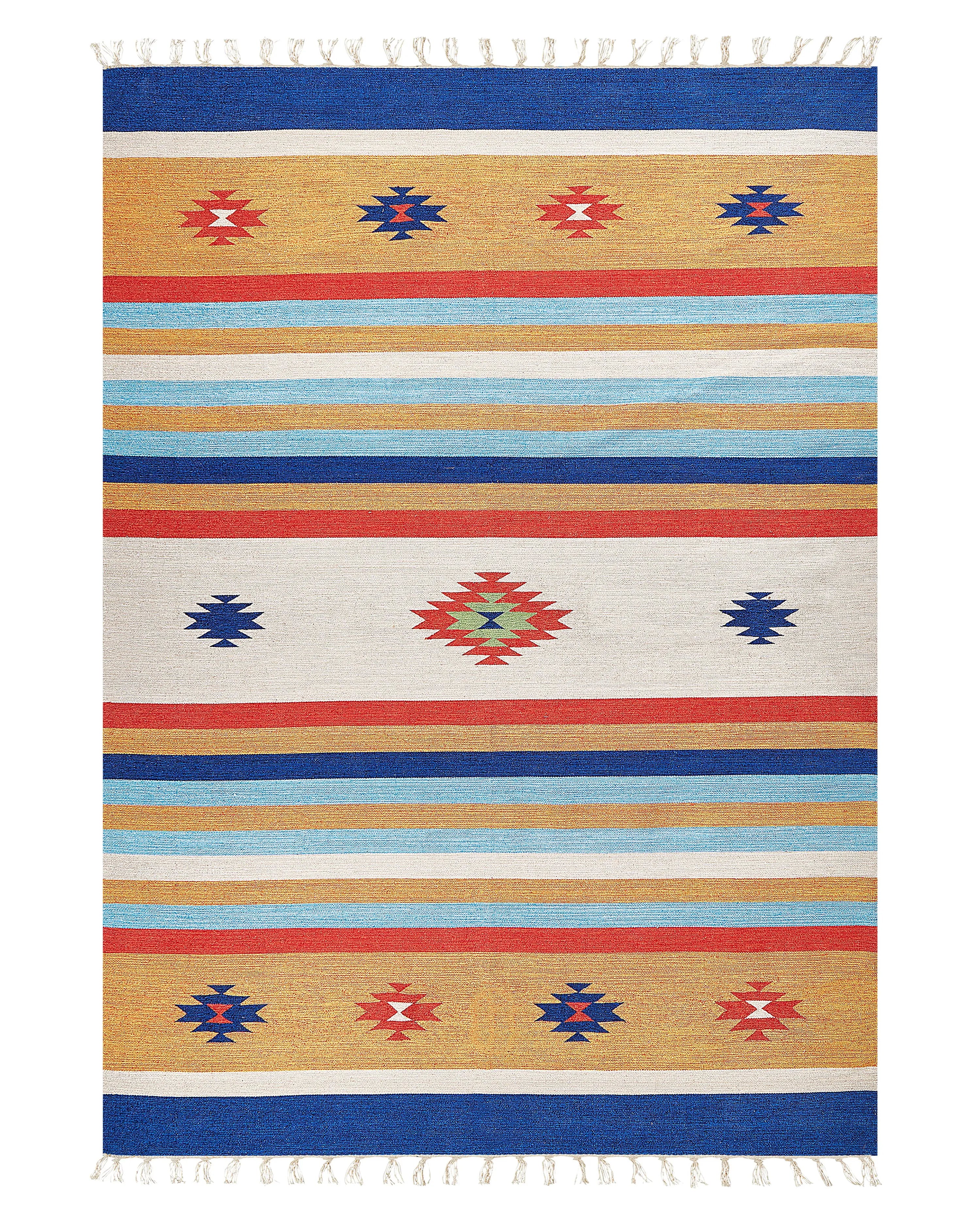 Tappeto TARONIK Multicolore 140 x 200 cm Cotone Kilim