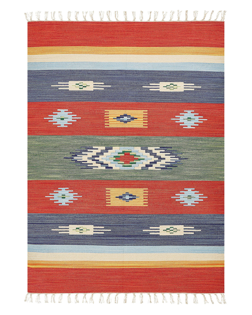 Tappeto KAMARIS Multicolore 140 x 200 cm Cotone Kilim