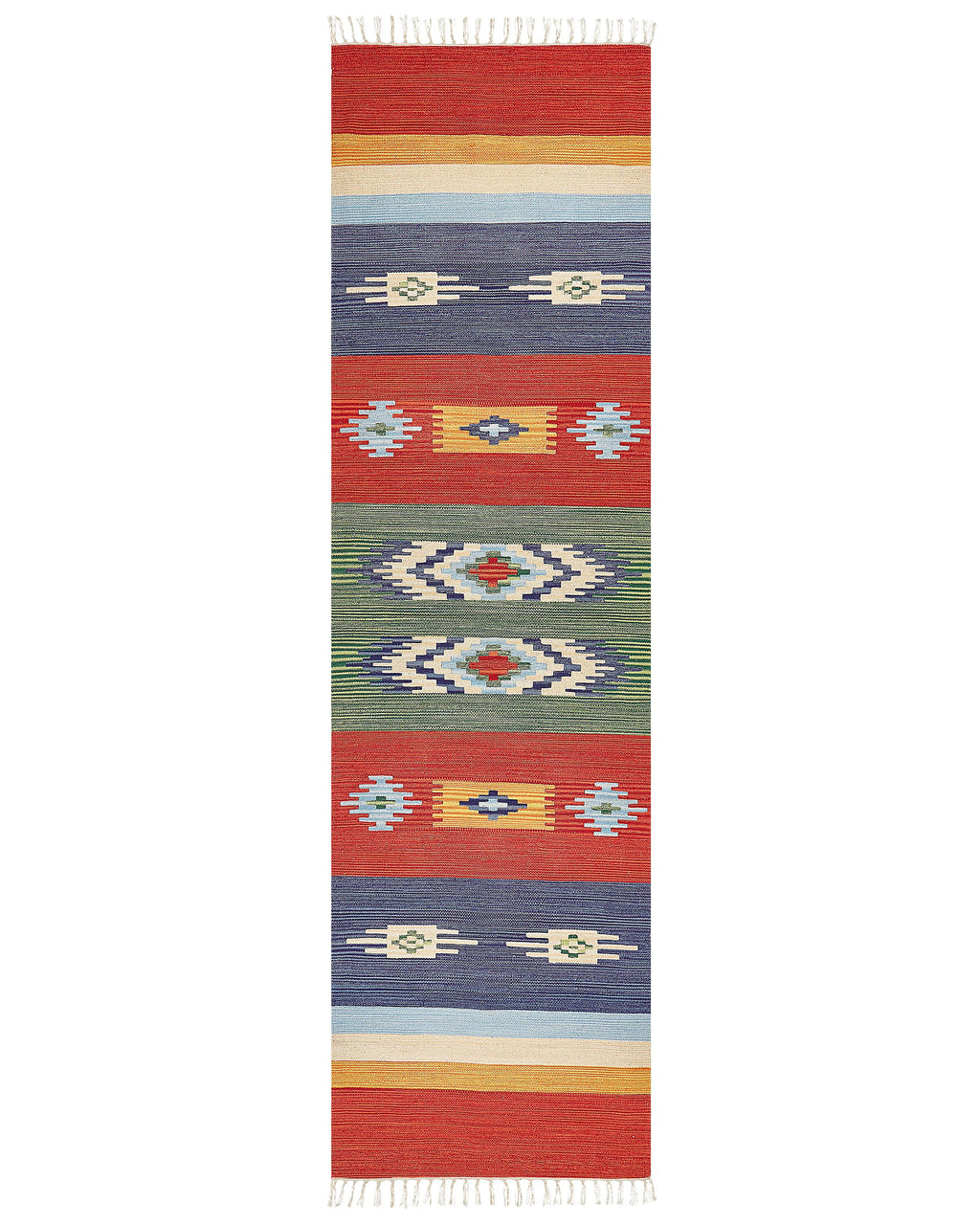 Tappeto KAMARIS Multicolore 80 x 300 cm Cotone Kilim