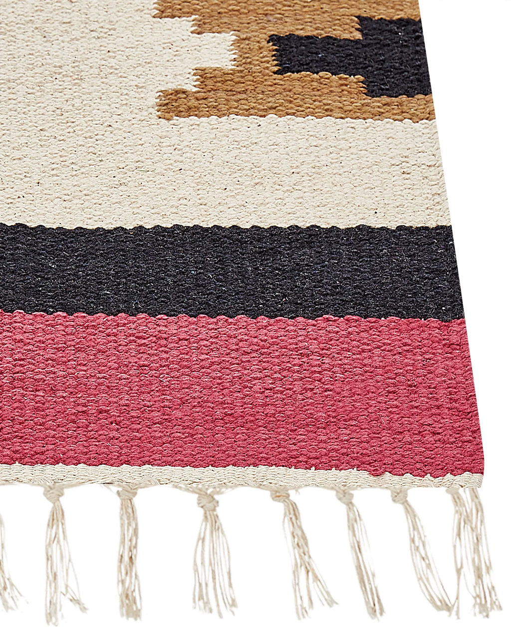 Tapis multicolore 80 x 300 cm Coton Kilim