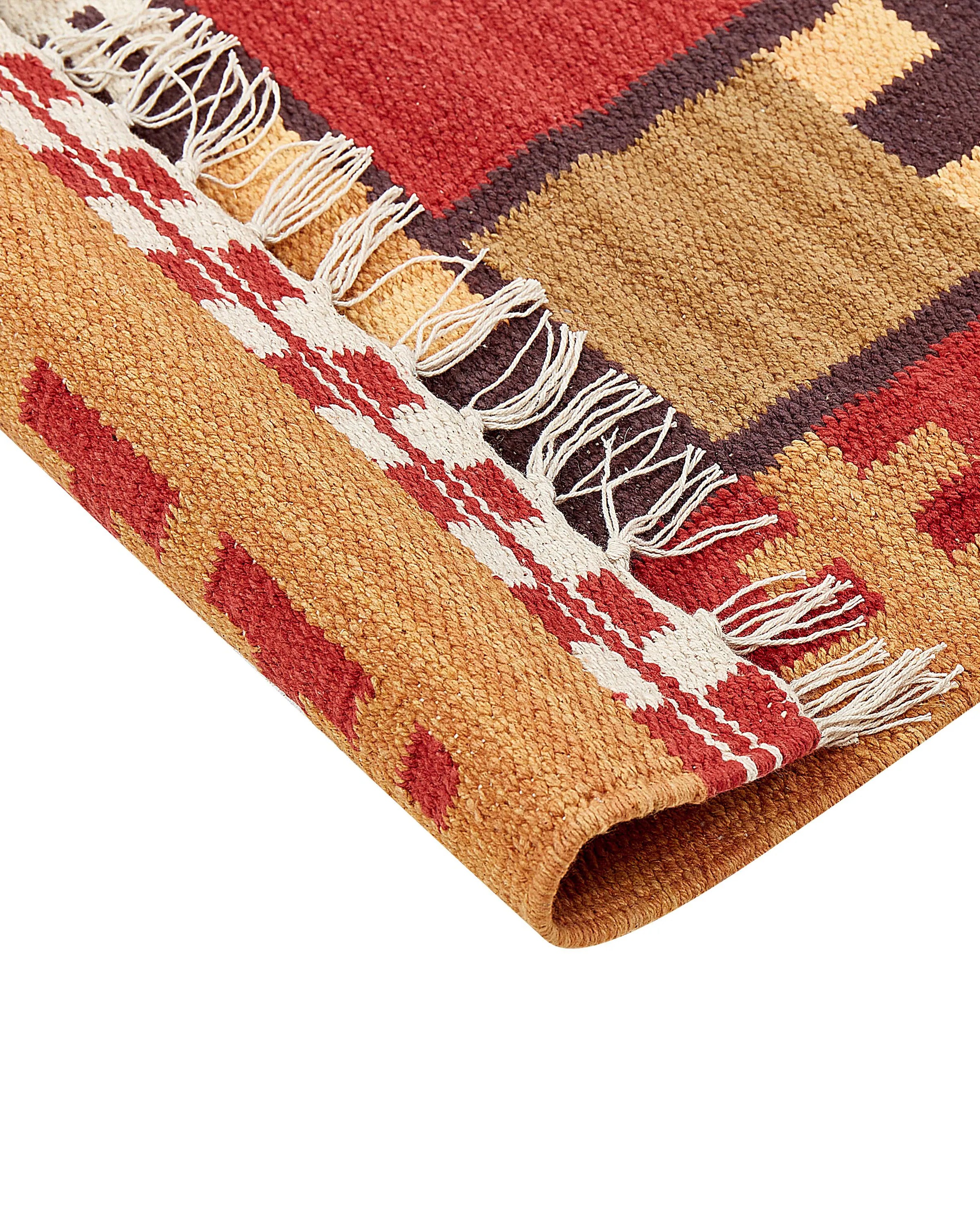 Tapis multicolore 140 x 200 cm Coton Kilim