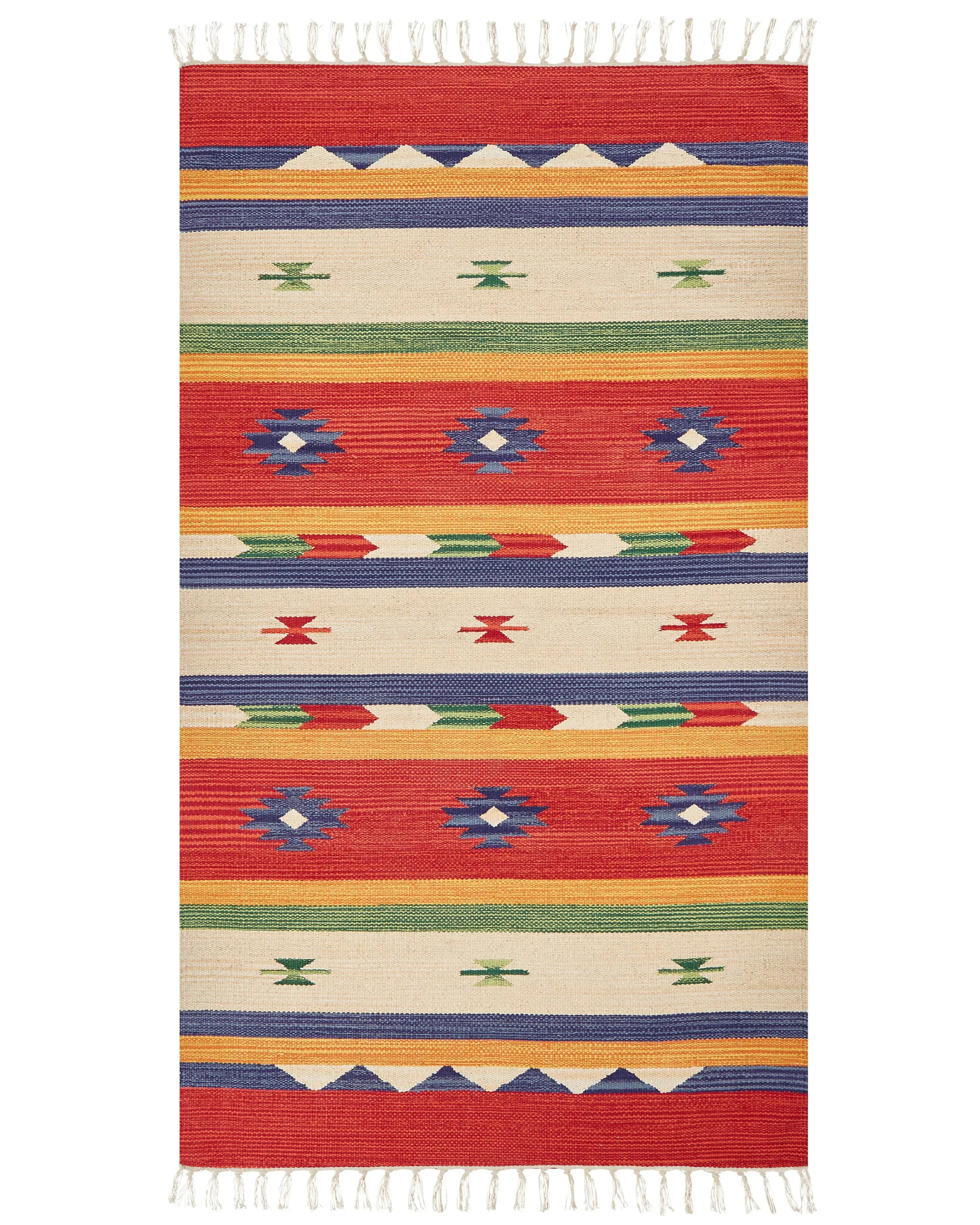 Tappeto ALAPARS Multicolore 80 x 150 cm Cotone Kilim