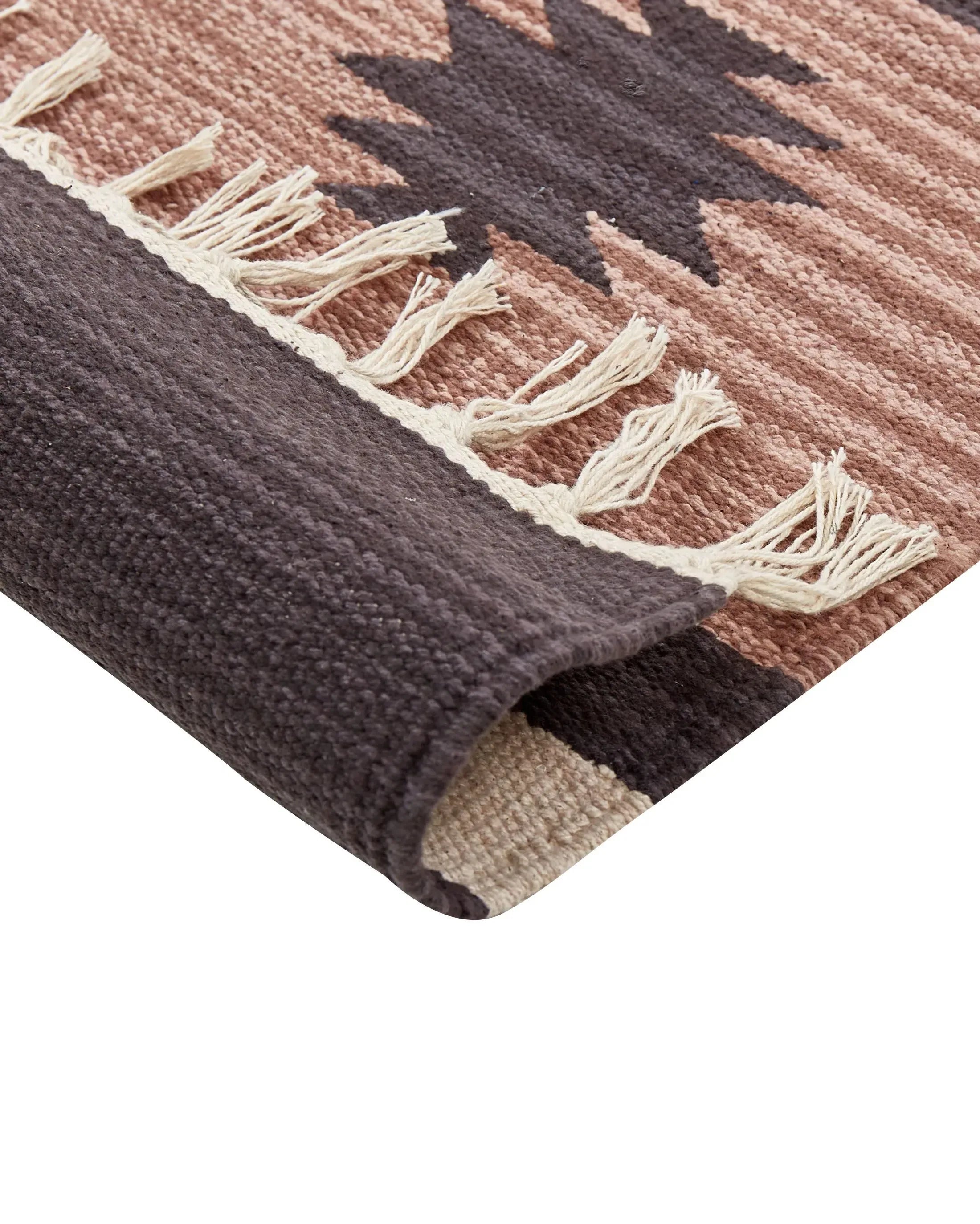 Tapis Beige 80 x 300 cm Coton Kilim