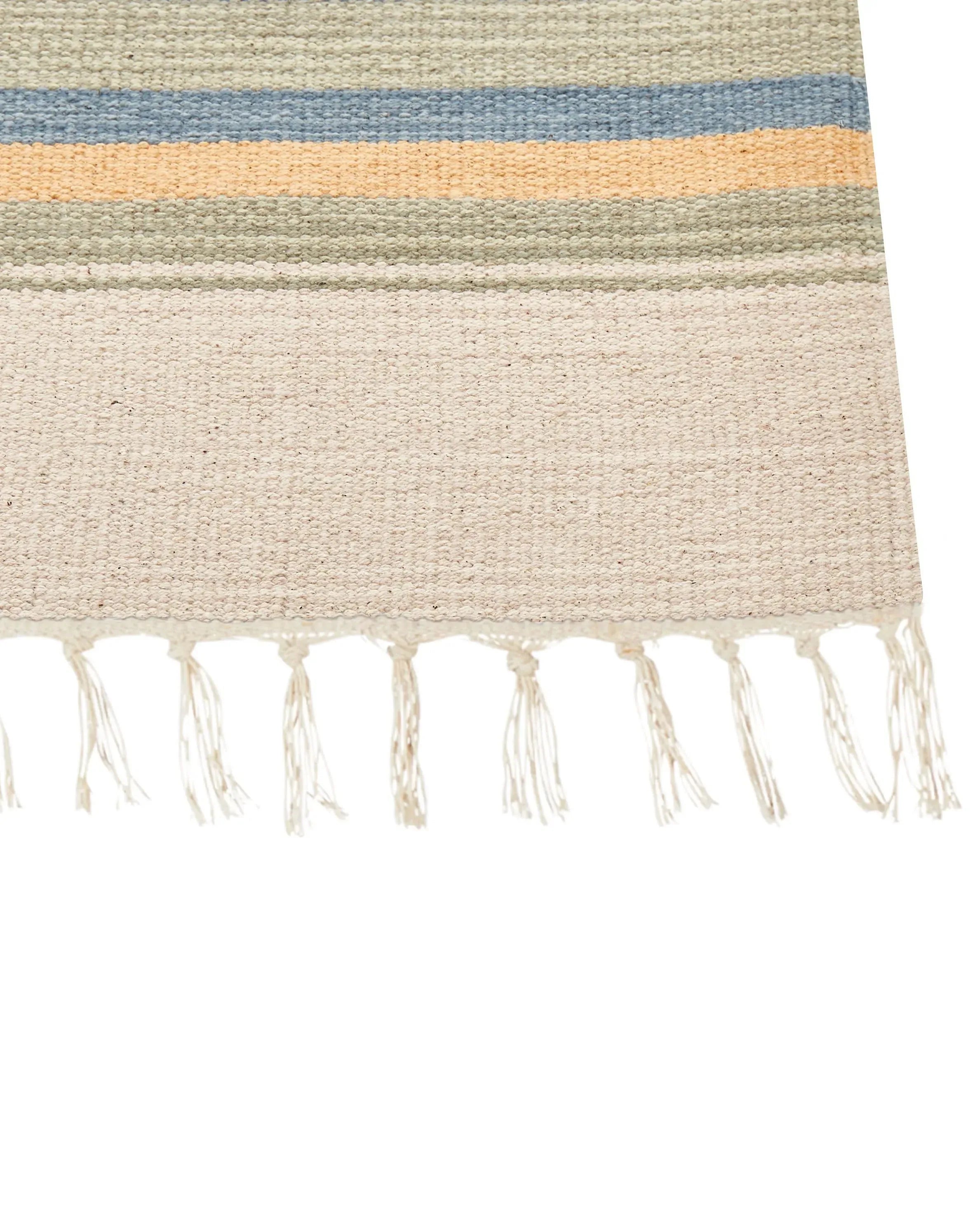 Tapis beige 80 x 150 cm Coton Kilim