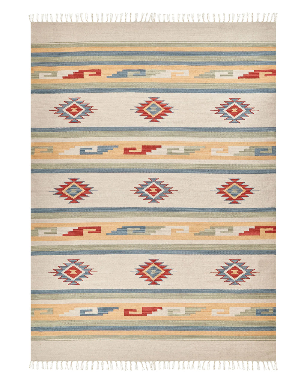 Tappeto APARAN Beige 140 x 200 cm Cotone Kilim