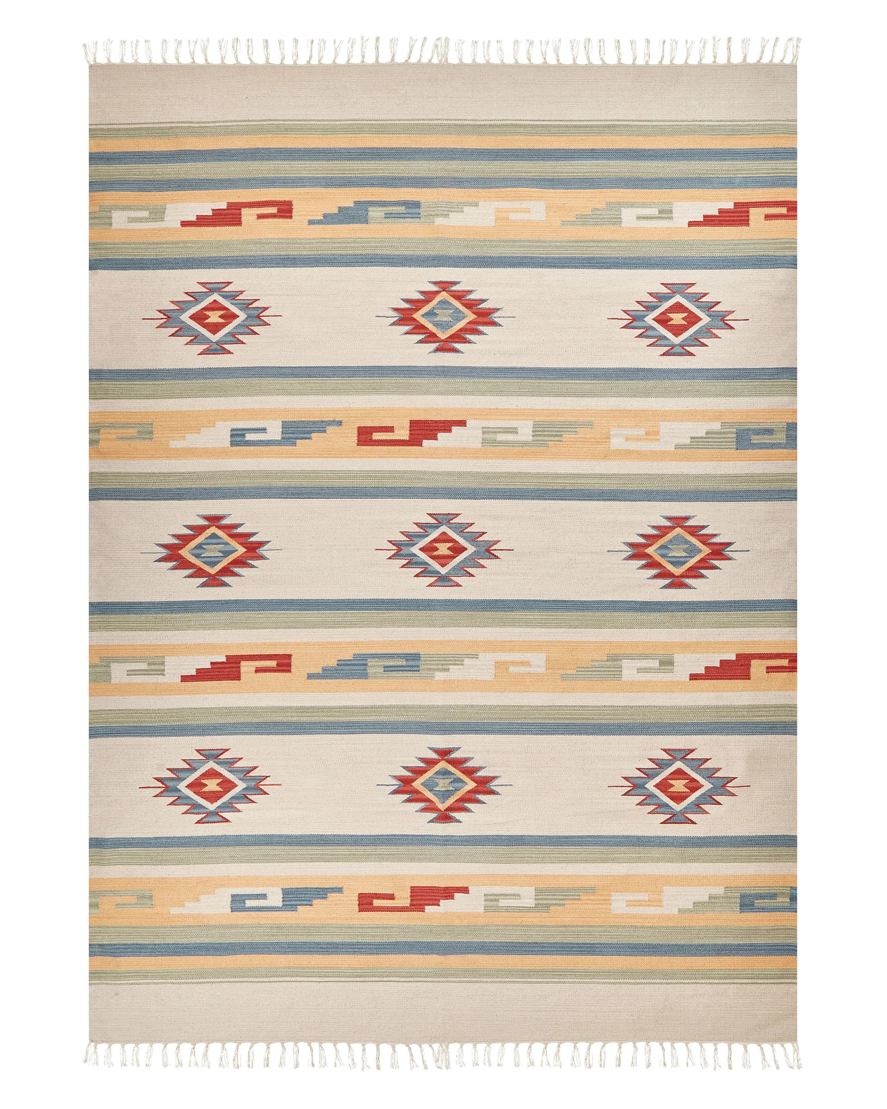 Tappeto APARAN Beige 140 x 200 cm Cotone Kilim