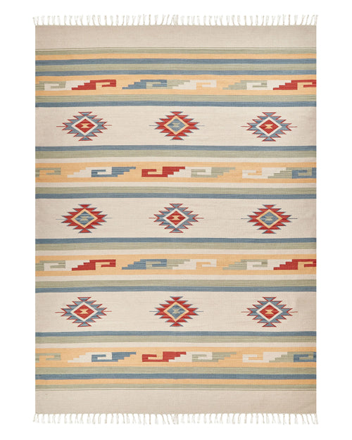 Tappeto APARAN Beige 140 x 200 cm Cotone Kilim