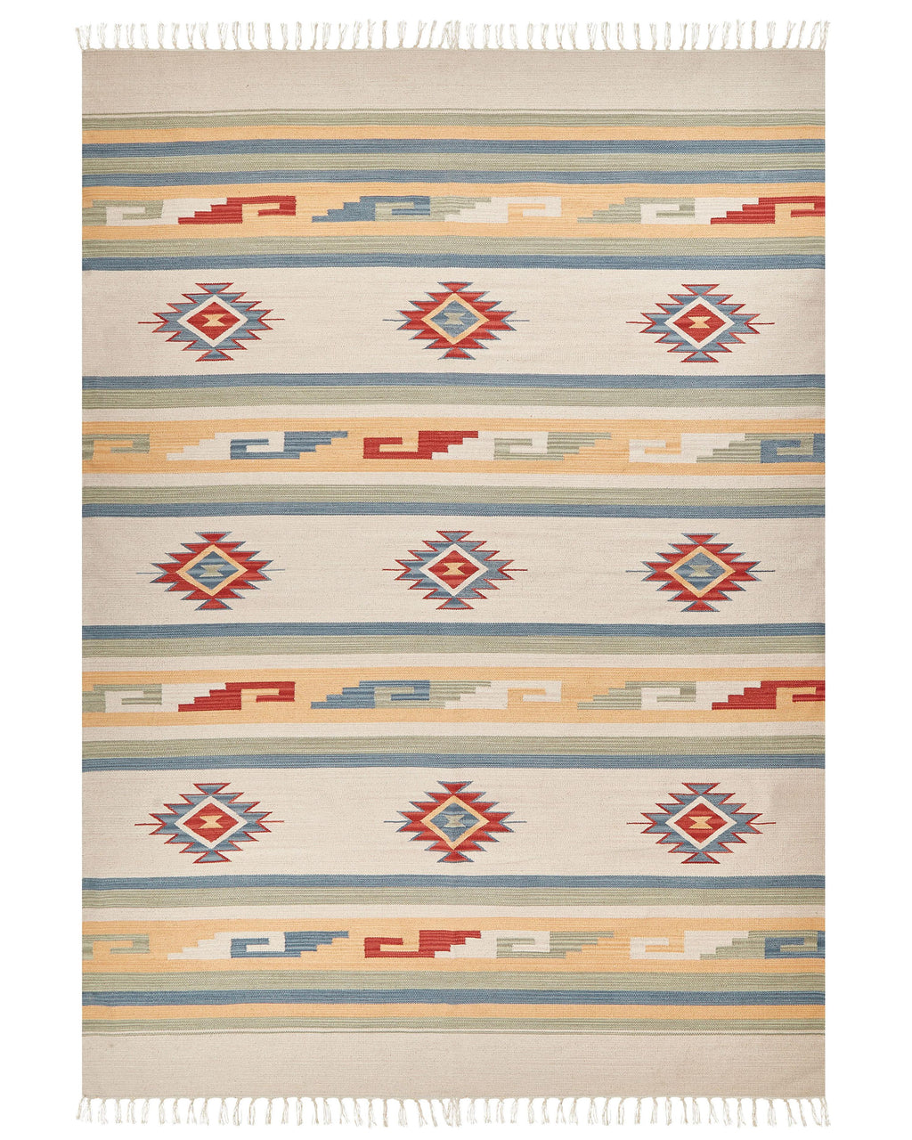 Tappeto APARAN Beige 200 x 300 cm Cotone Kilim