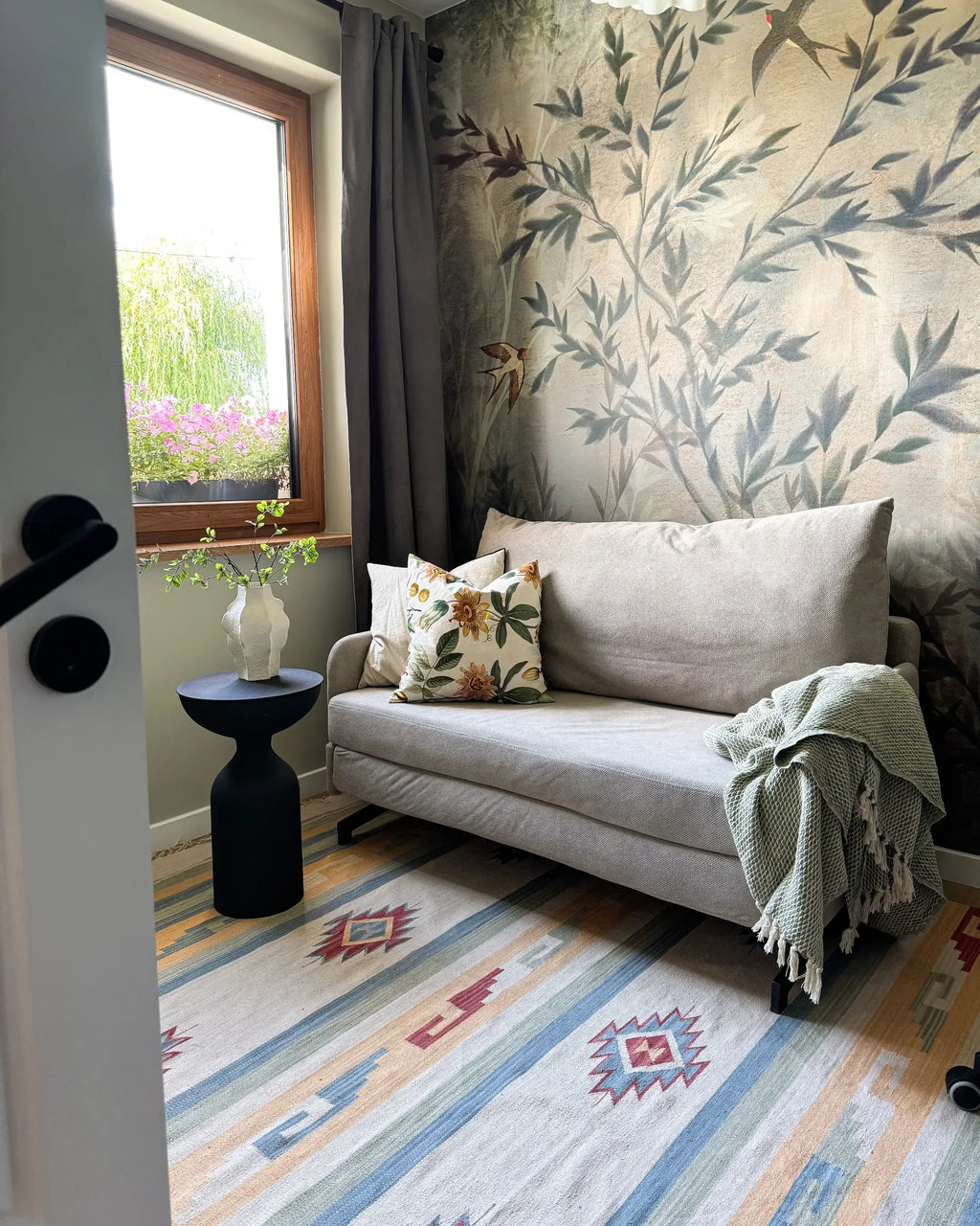 Tapis beige 200 x 300 cm Coton Kilim