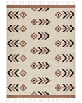 Tappeto NIAVAN Beige 160 x 230 cm Cotone Kilim