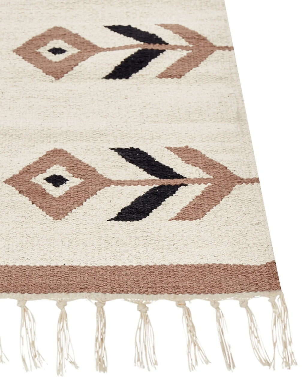 Tapis Beige 160 x 230 cm Coton Kilim