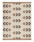 Tappeto NIAVAN Beige 200 x 300 cm Cotone Kilim