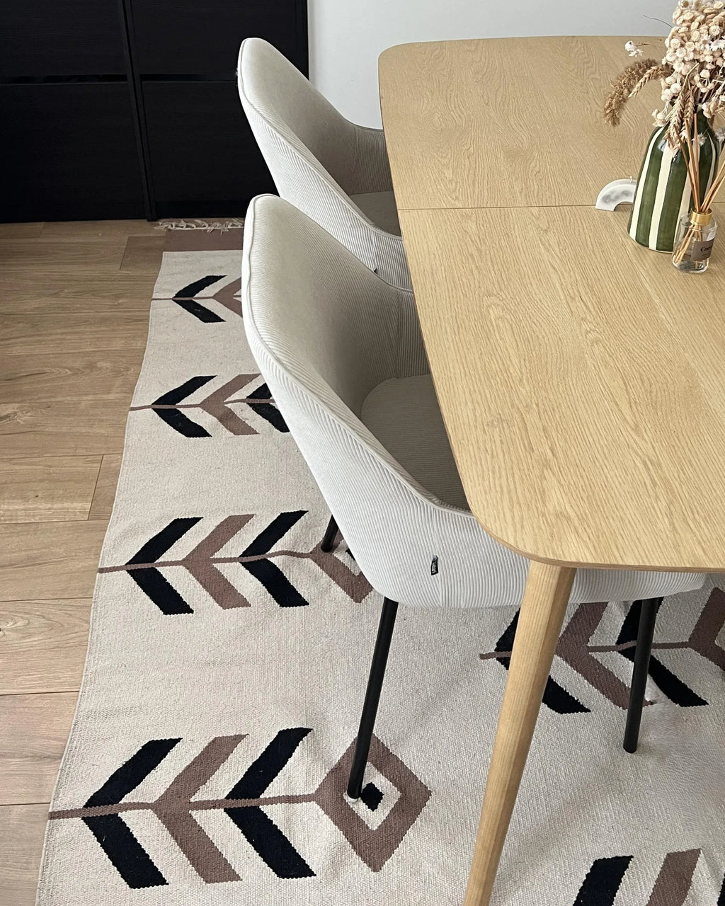 Tapis Beige 200 x 300 cm Coton Kilim