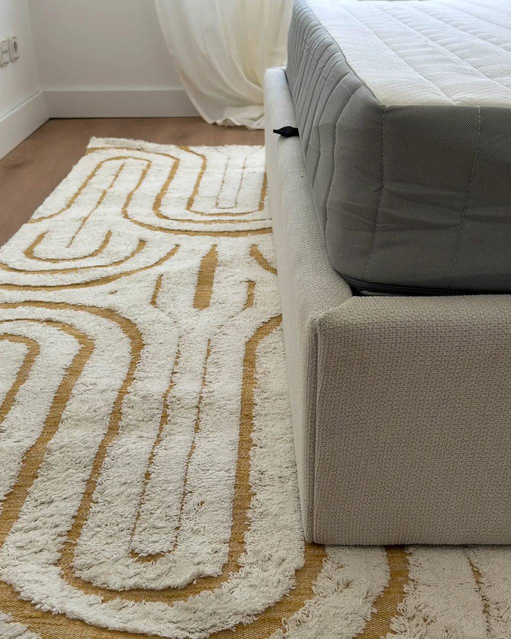 Tapis Jaune 160 x 230 cm Coton