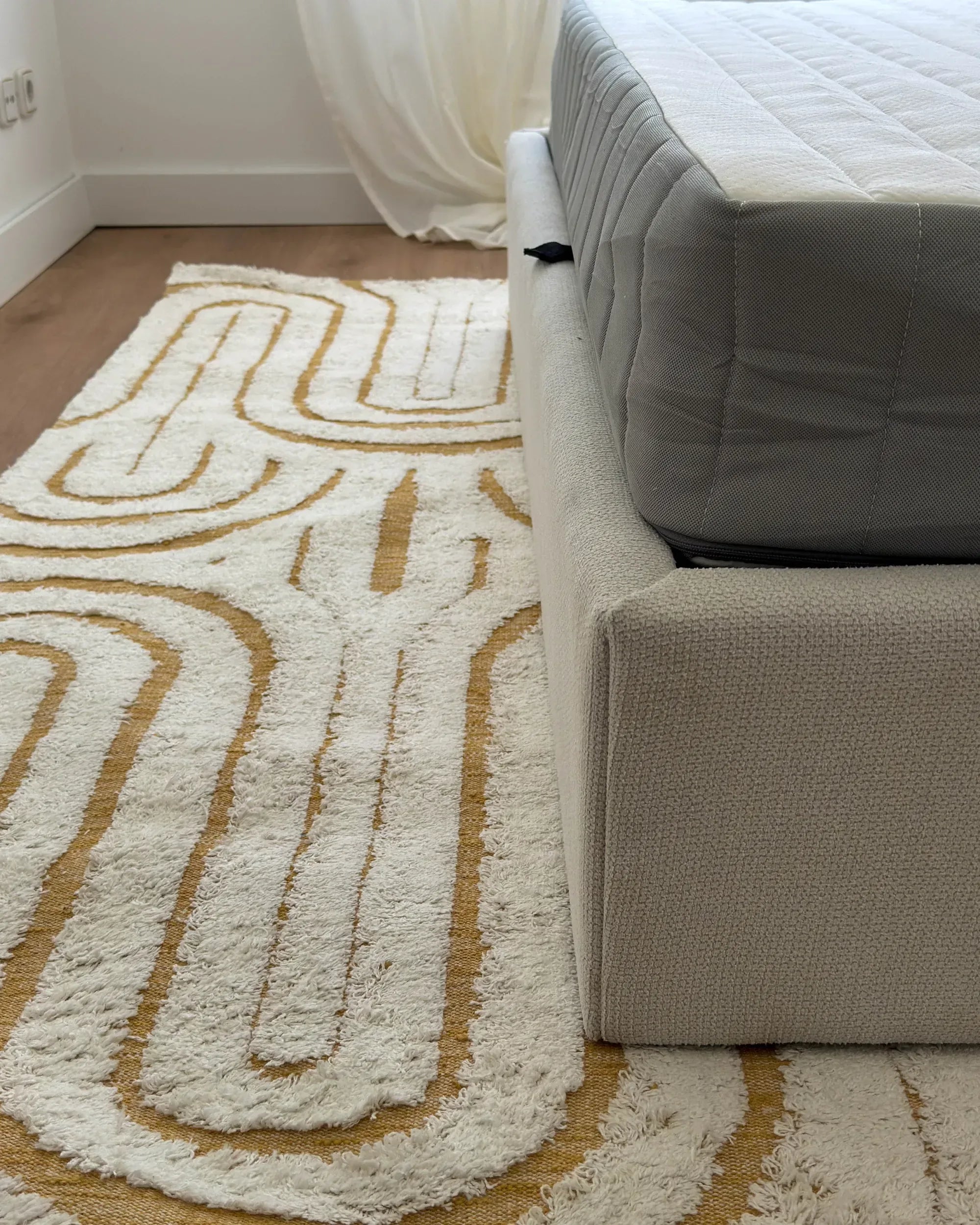 Tapis Jaune 160 x 230 cm Coton