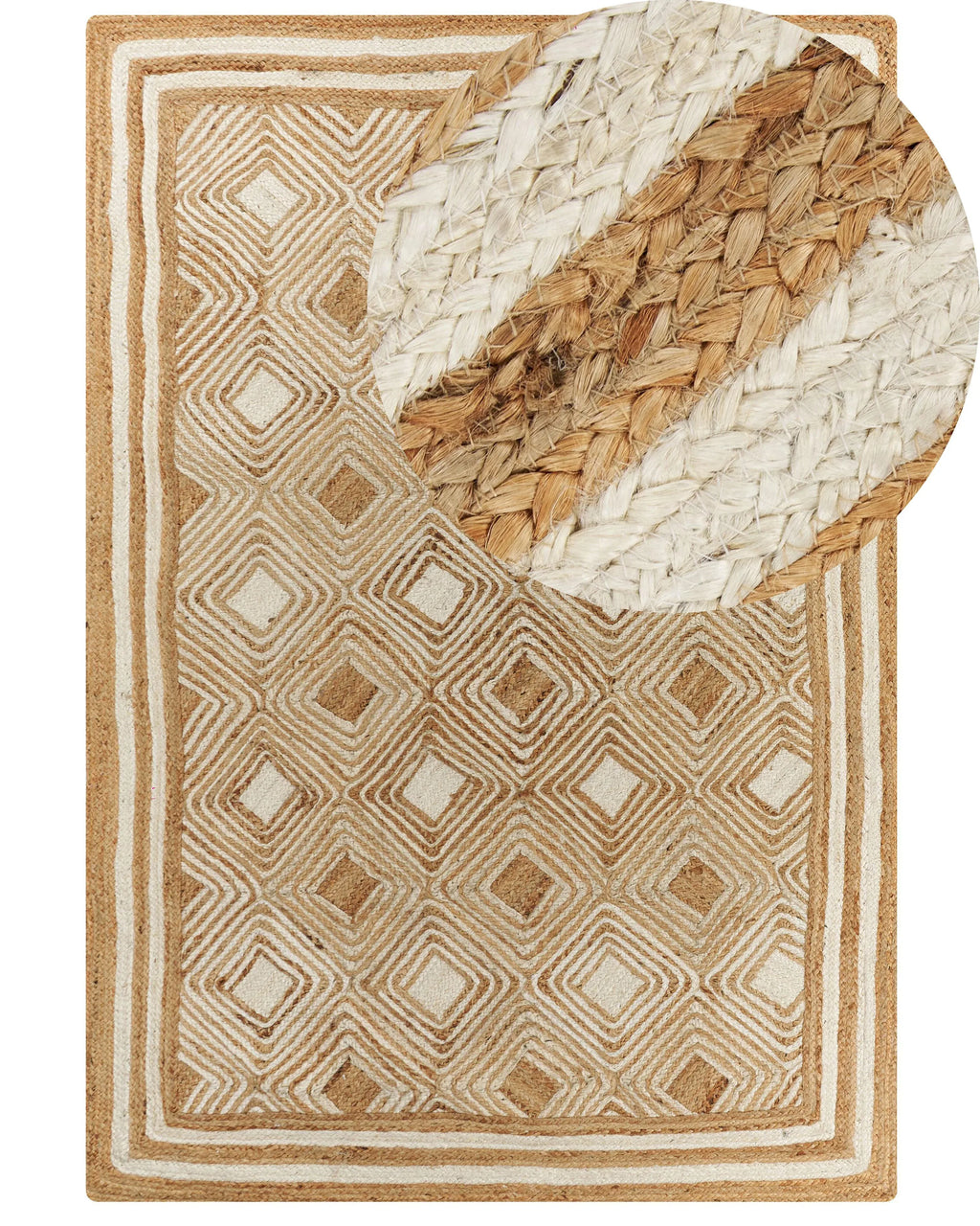 Tappeto MENGEN Beige 160 x 230 cm Iuta