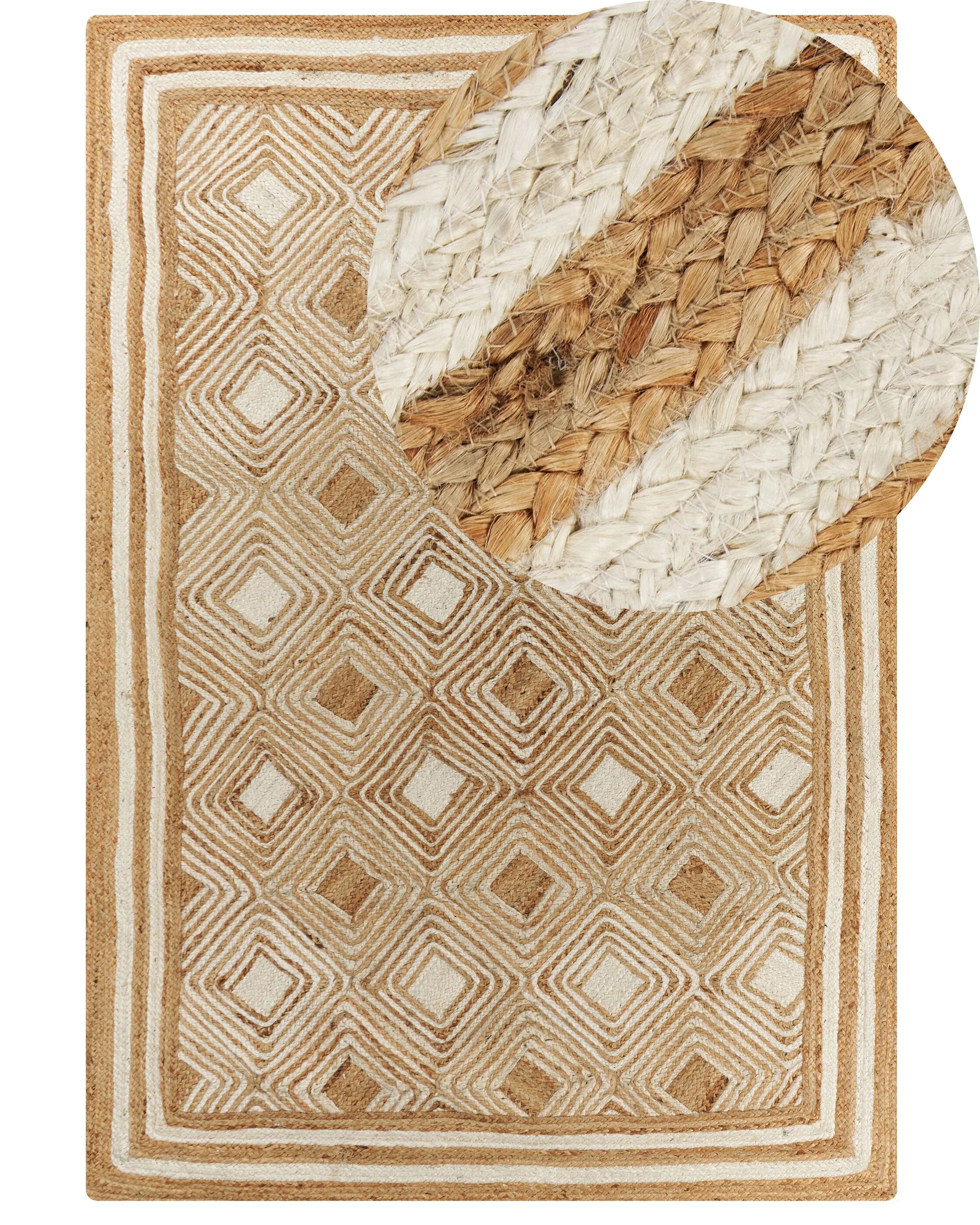 Tappeto MENGEN Beige 160 x 230 cm Iuta
