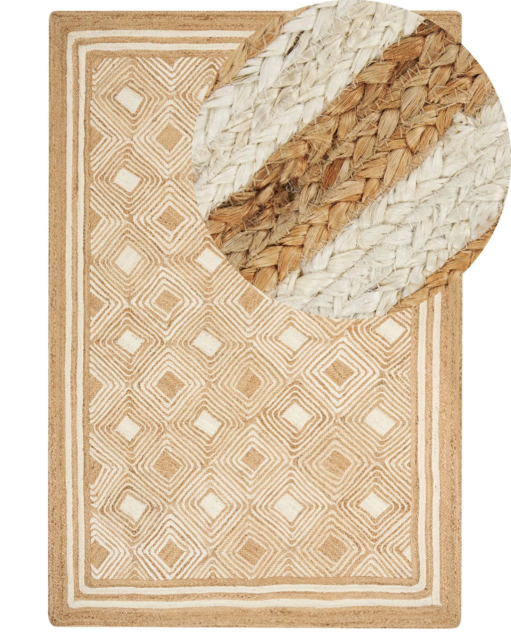 Tappeto MENGEN Beige 200 x 300 cm Iuta