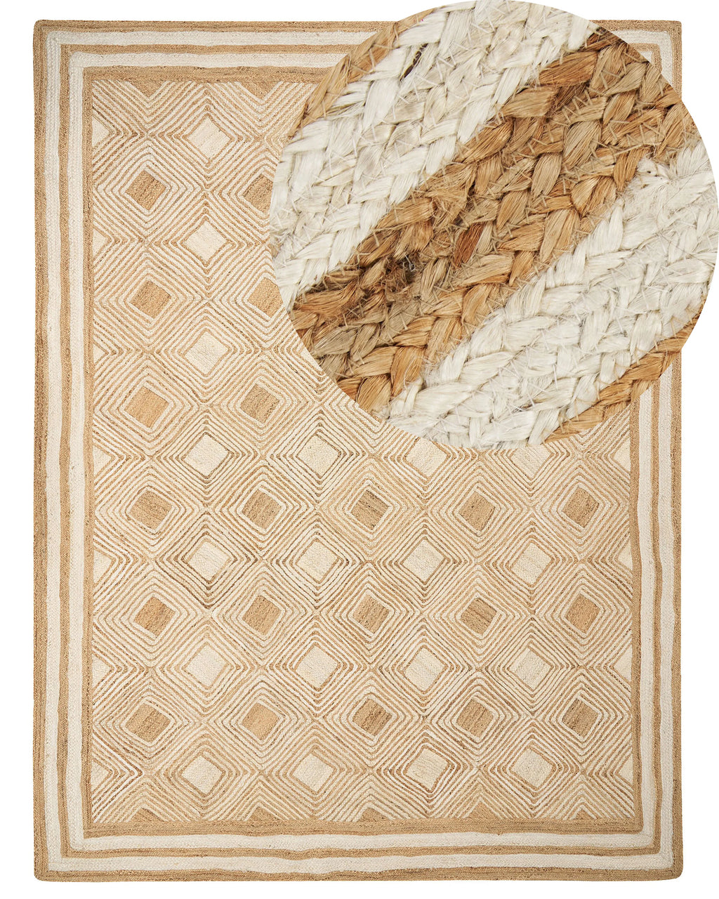 Tappeto MENGEN Beige 300 x 400 cm Iuta