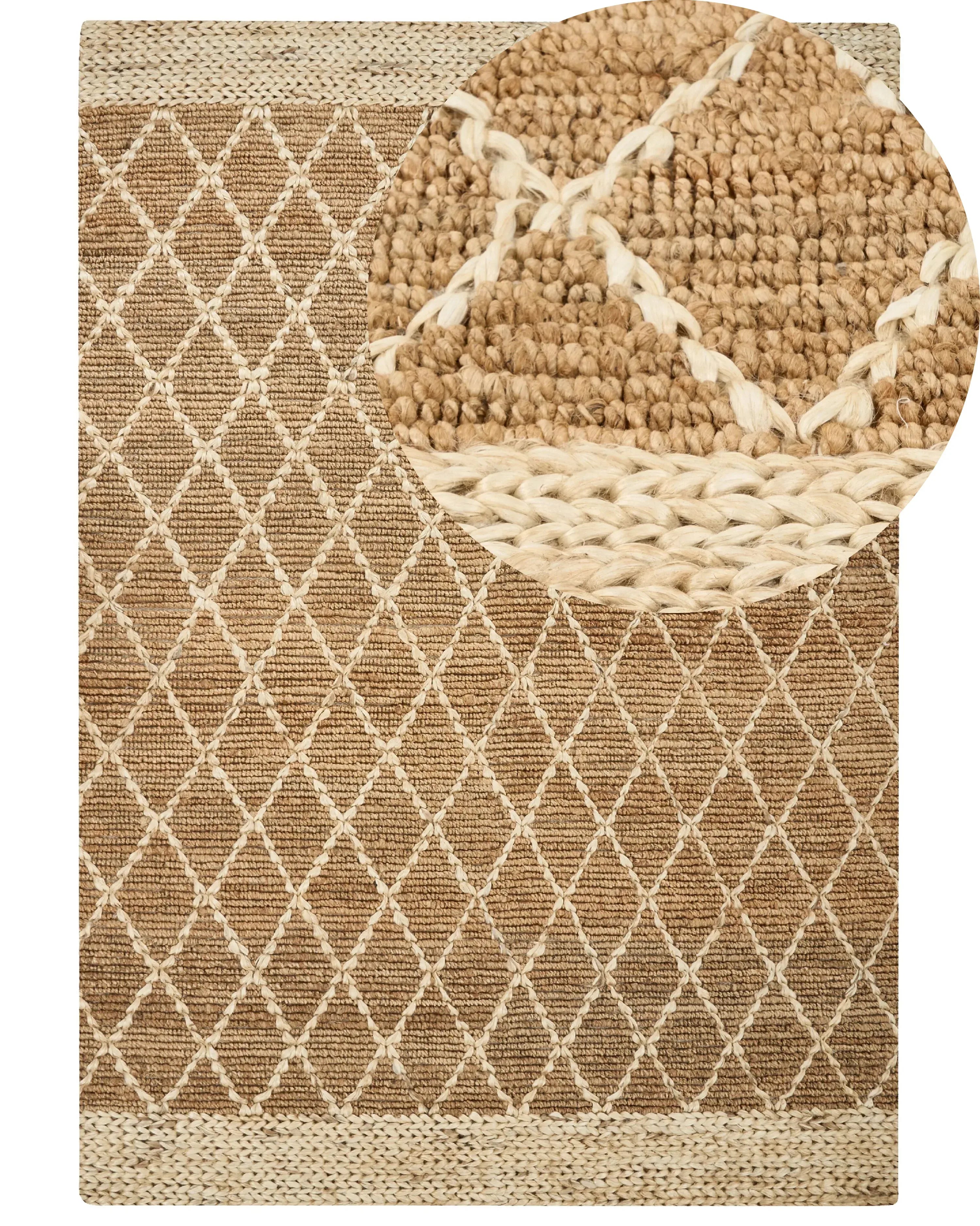 Tappeto ZORAVA Beige 160 x 230 cm Iuta