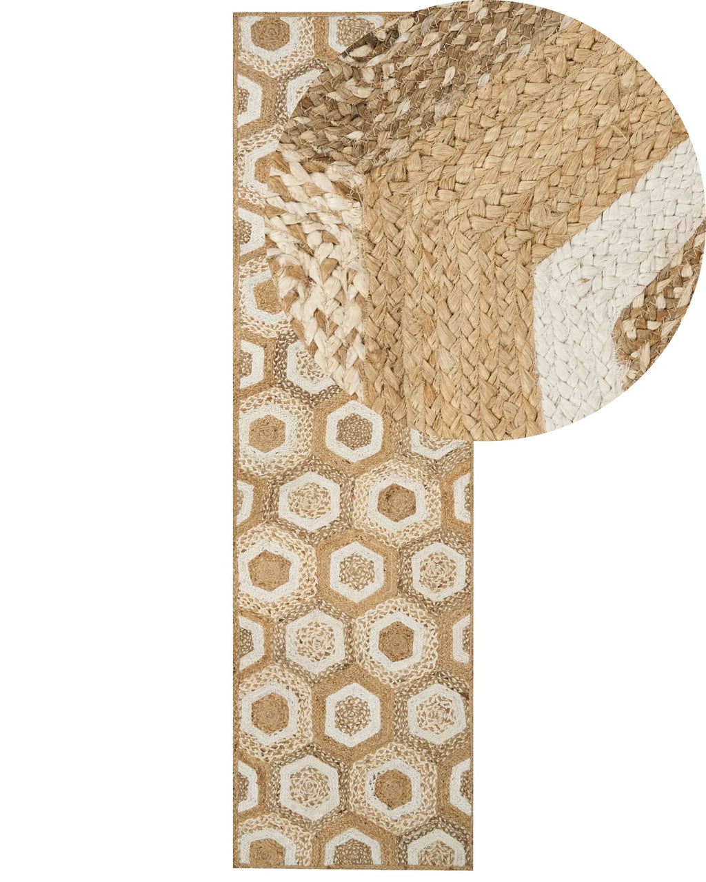 Tappeto BASOREN Beige 80 x 300 cm Iuta