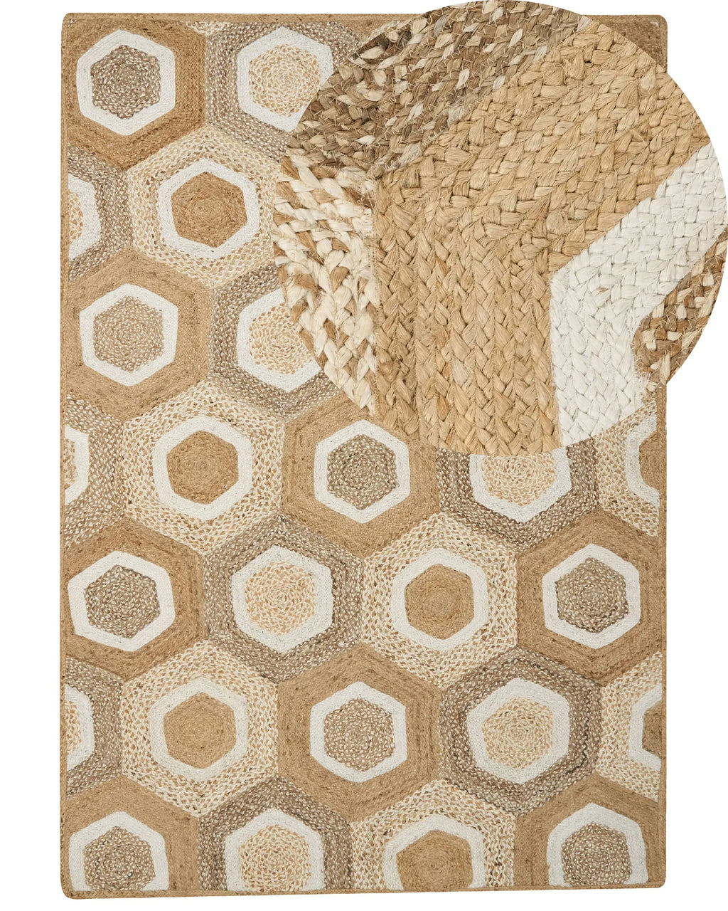 Tappeto BASOREN Beige 160 x 230 cm Iuta