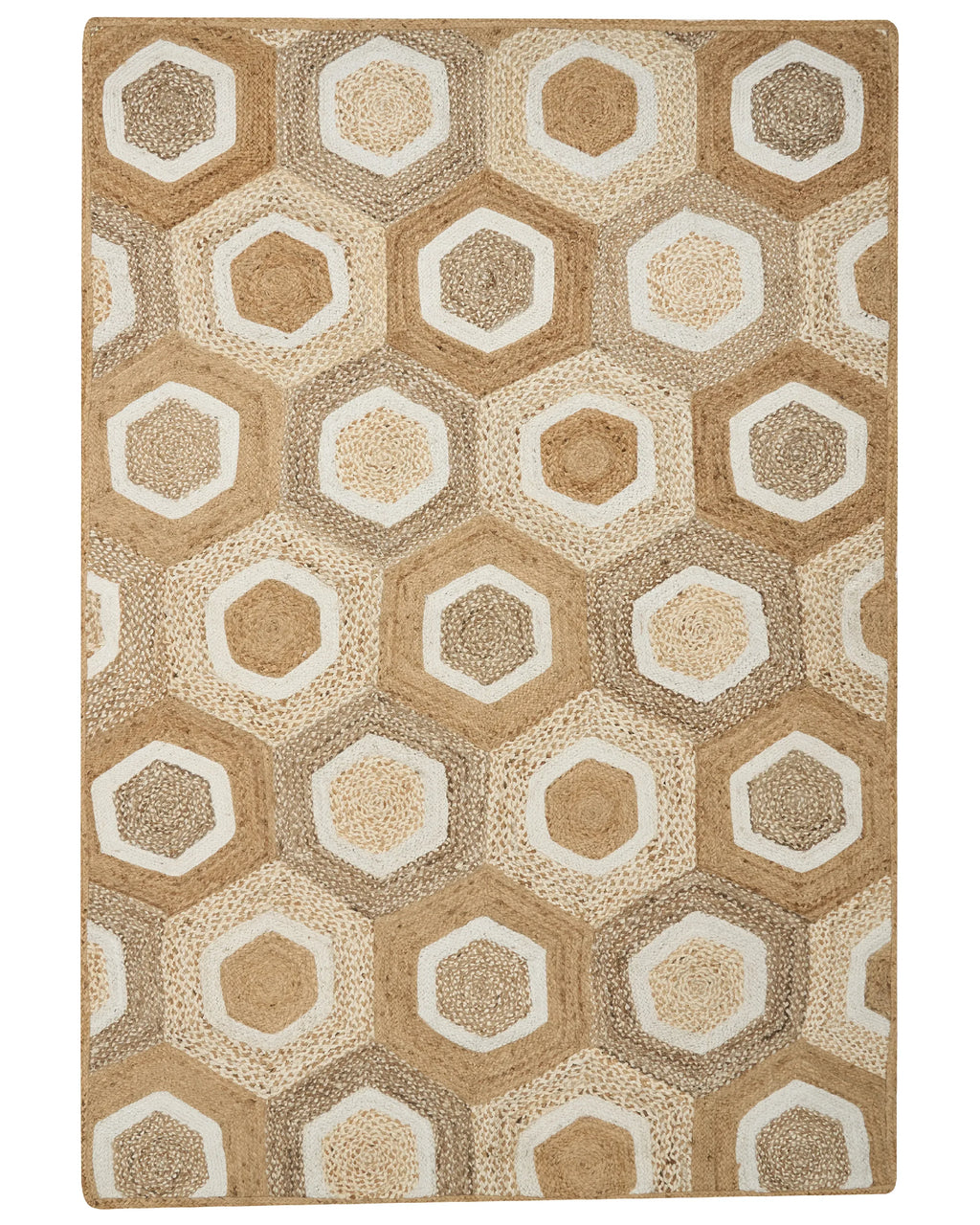Tapis jute beige 160 x 230 cm