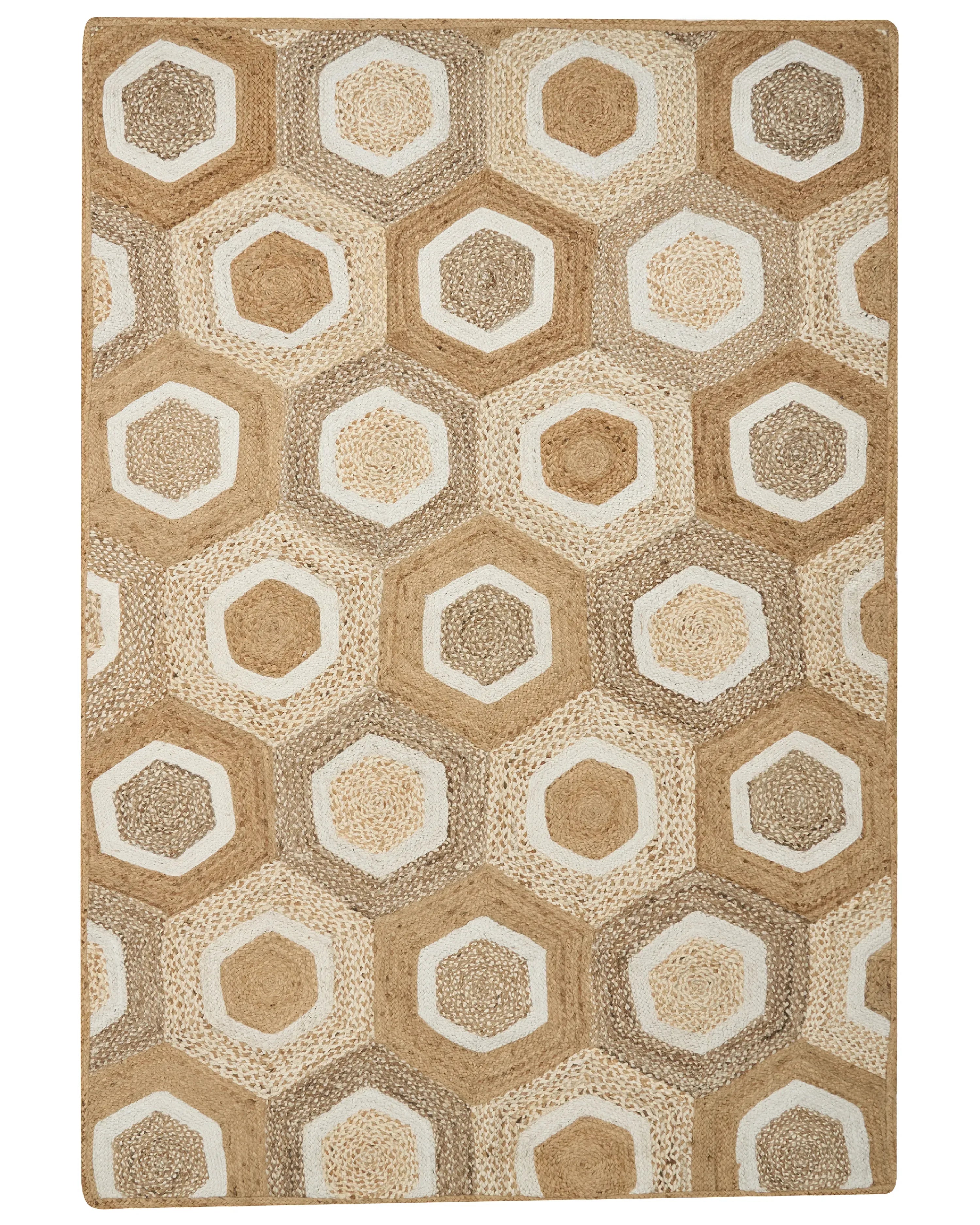 Tapis jute beige 160 x 230 cm