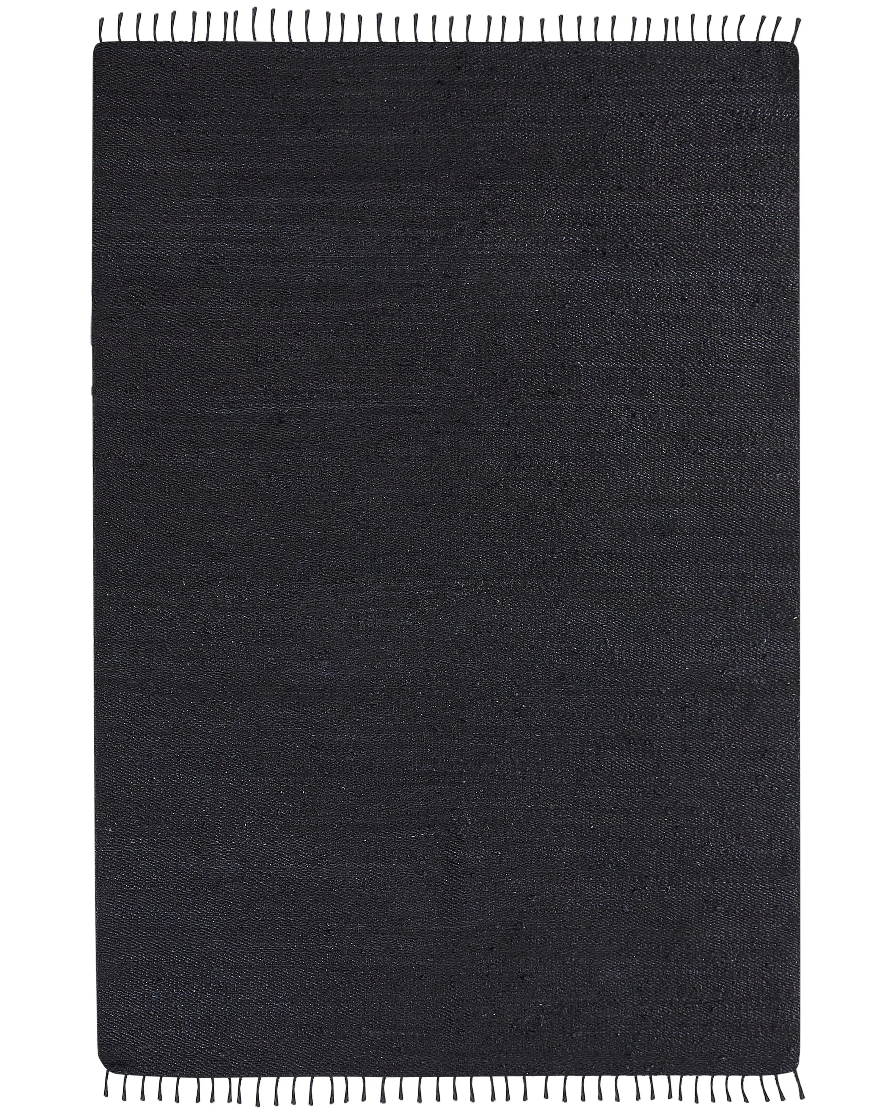 Tapis noir 160 x 230 cm Jute