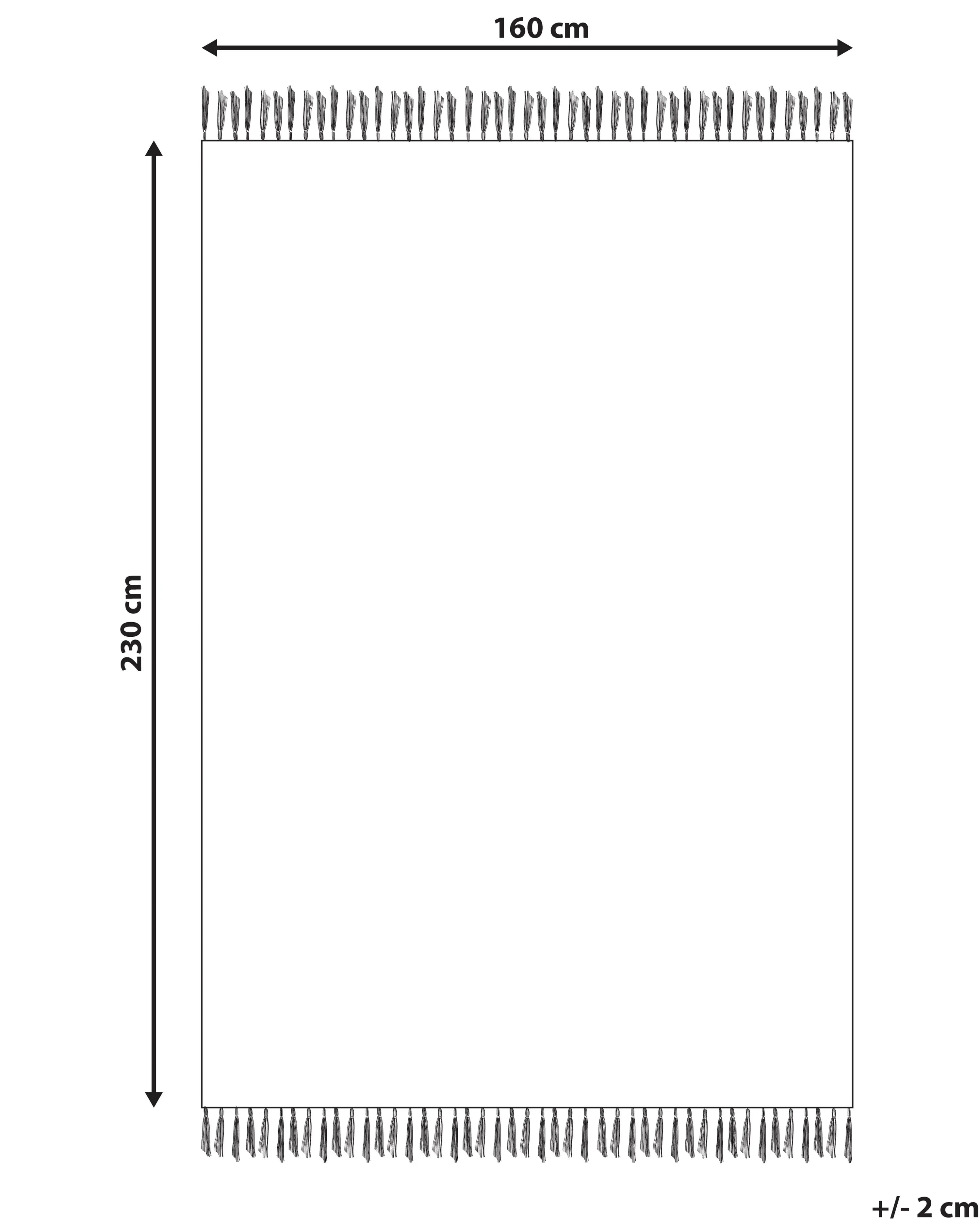 Tapis noir 160 x 230 cm Jute